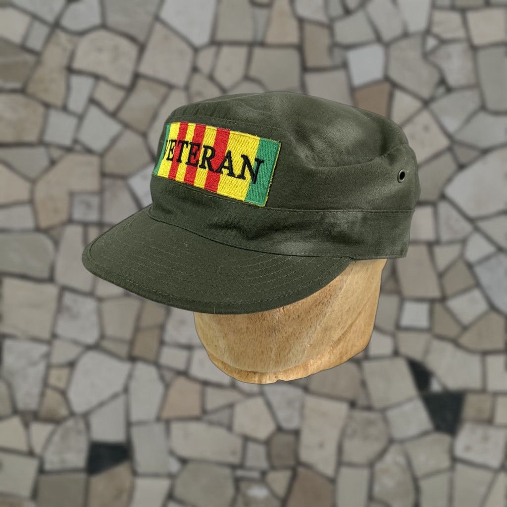 Vintage VINTAGE HaT Ripstop Vietnam War Veteran Cap Hat Size 7 3/4 Green Baseball Cap Men 7 3/4 Mens Size ONE SIZE - 1 Thumbnail