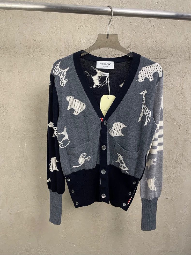Thom Browne Thom browne Size 0 Gray Tibetan blue color-matched zoo fou Size XS / US 0-2 / IT 36-38 - 2 Thumbnail