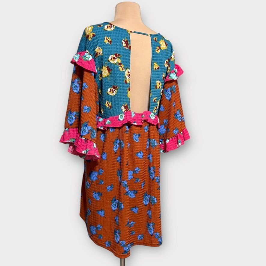 Anthropologie NWT Anthropologie Ruffled Sleep Mini Dress XS Floral Multi T Size XS / US 0-2 / IT 36-38 - 6 Thumbnail
