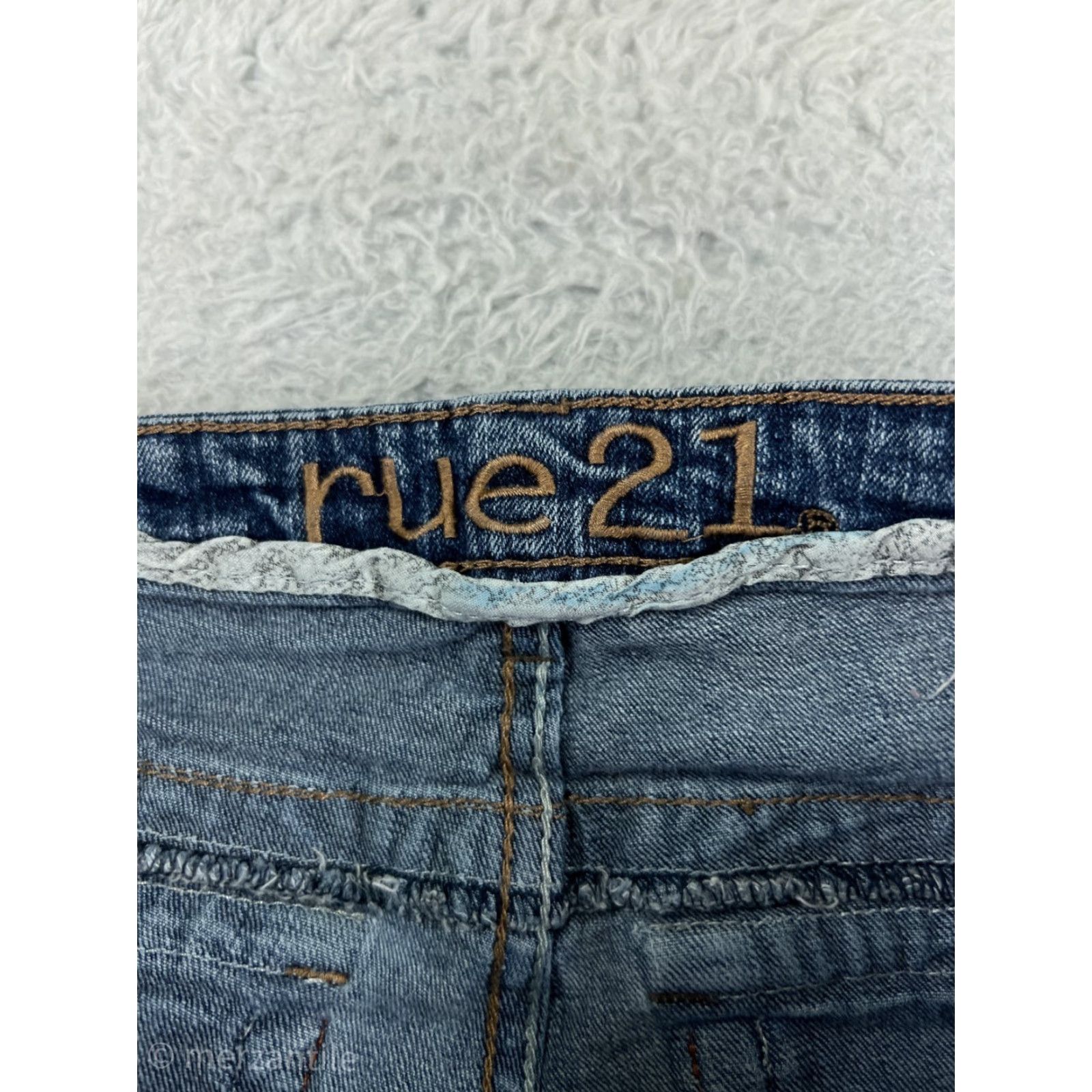Vintage Rue21 Jeans Womens 5 Blue Denim Bootcut Cotton Blend Stretch Embroidered Size 27" / US 4 / IT 40 - 4 Thumbnail