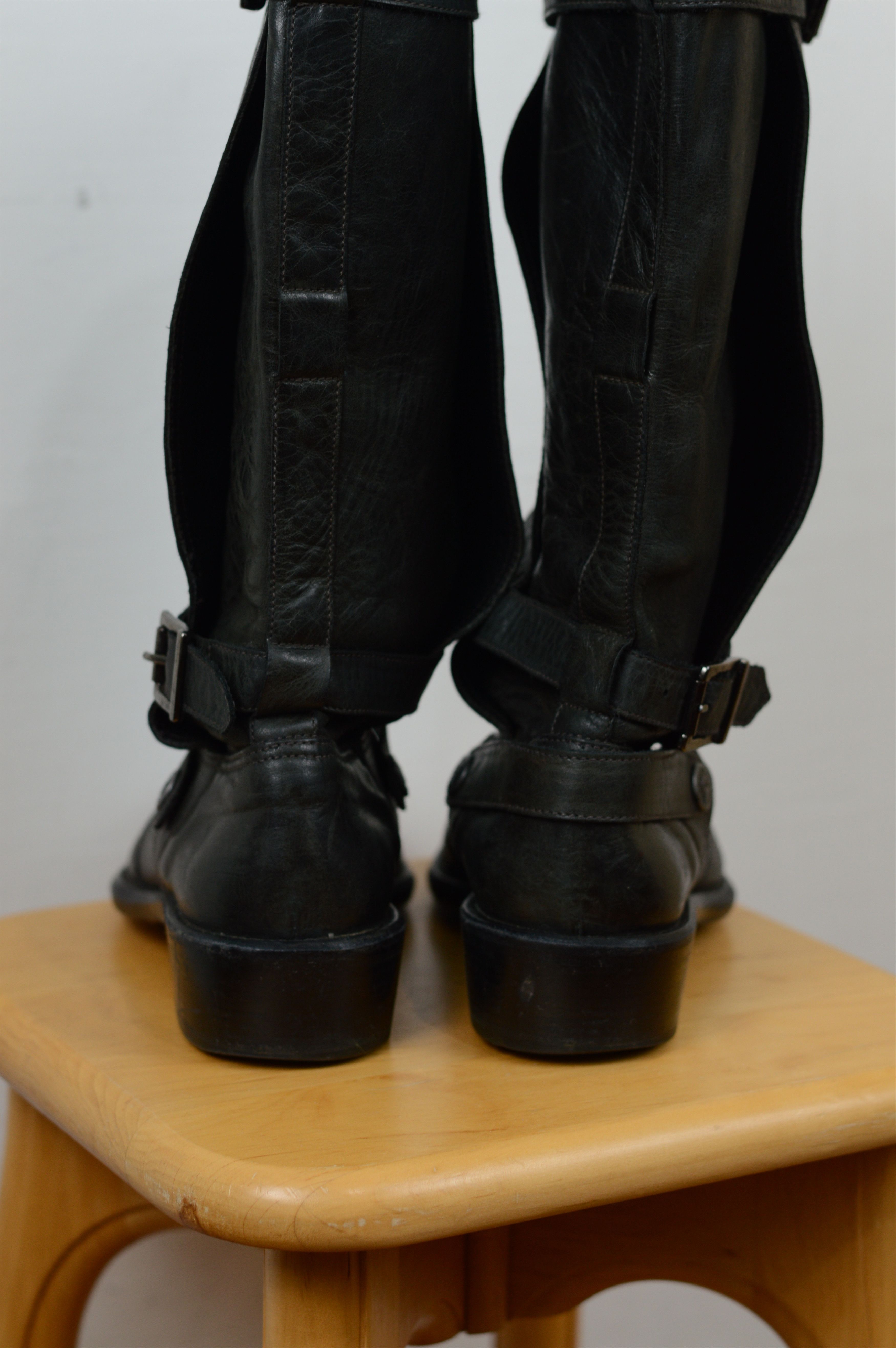 Belstaff Belstaff Taupe Leather Motorcycle Boots Buckle Block Heel Size US 10 / IT 40 - 8 Thumbnail