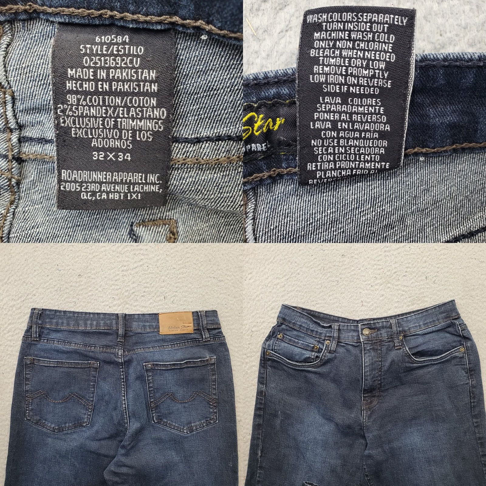 Vintage Urban Star Jeans Mens 32x34 Blue Premium Denim Streetwear Grunge Straight Leg Size US 32 / EU 48 - 8 Thumbnail
