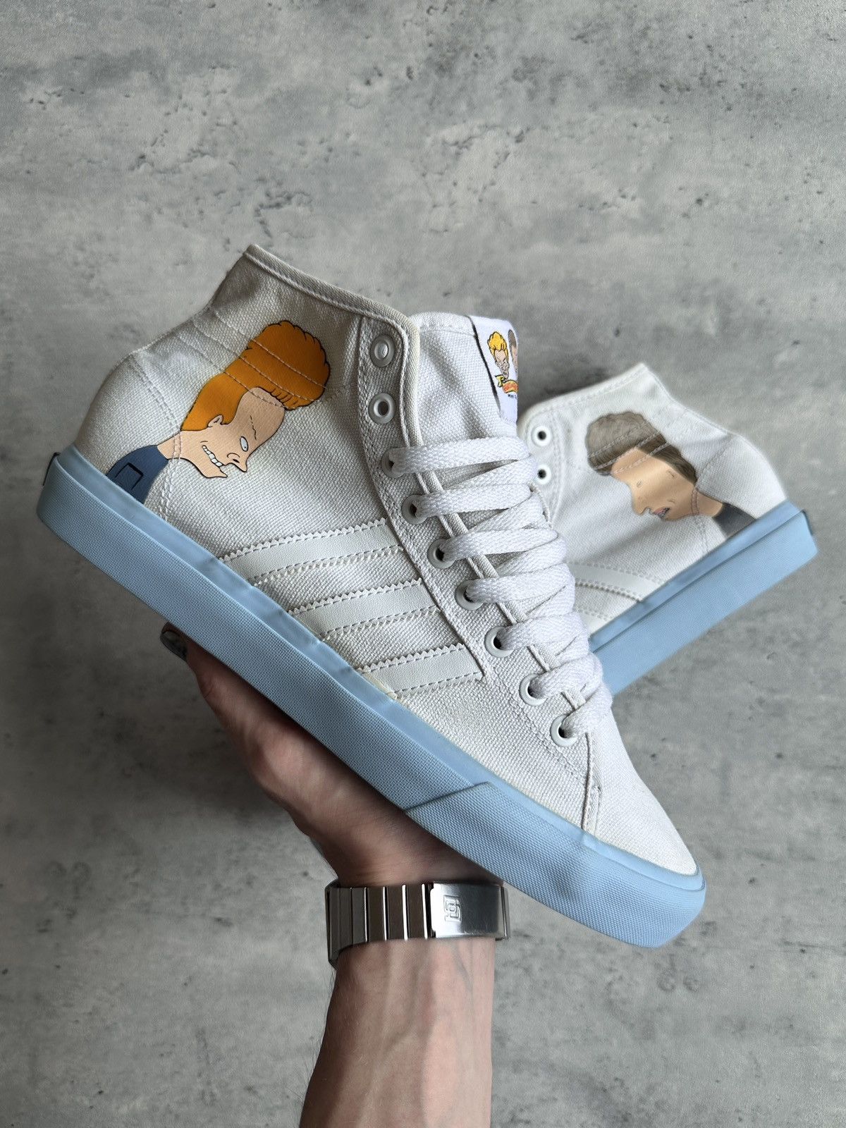 Adidas SAMPLE “BEAVIS AND BUTTHEAD” MATCHCOURT RX HIGH TOP SNEAKERS Size US 9 / EU 42 - 5 Thumbnail
