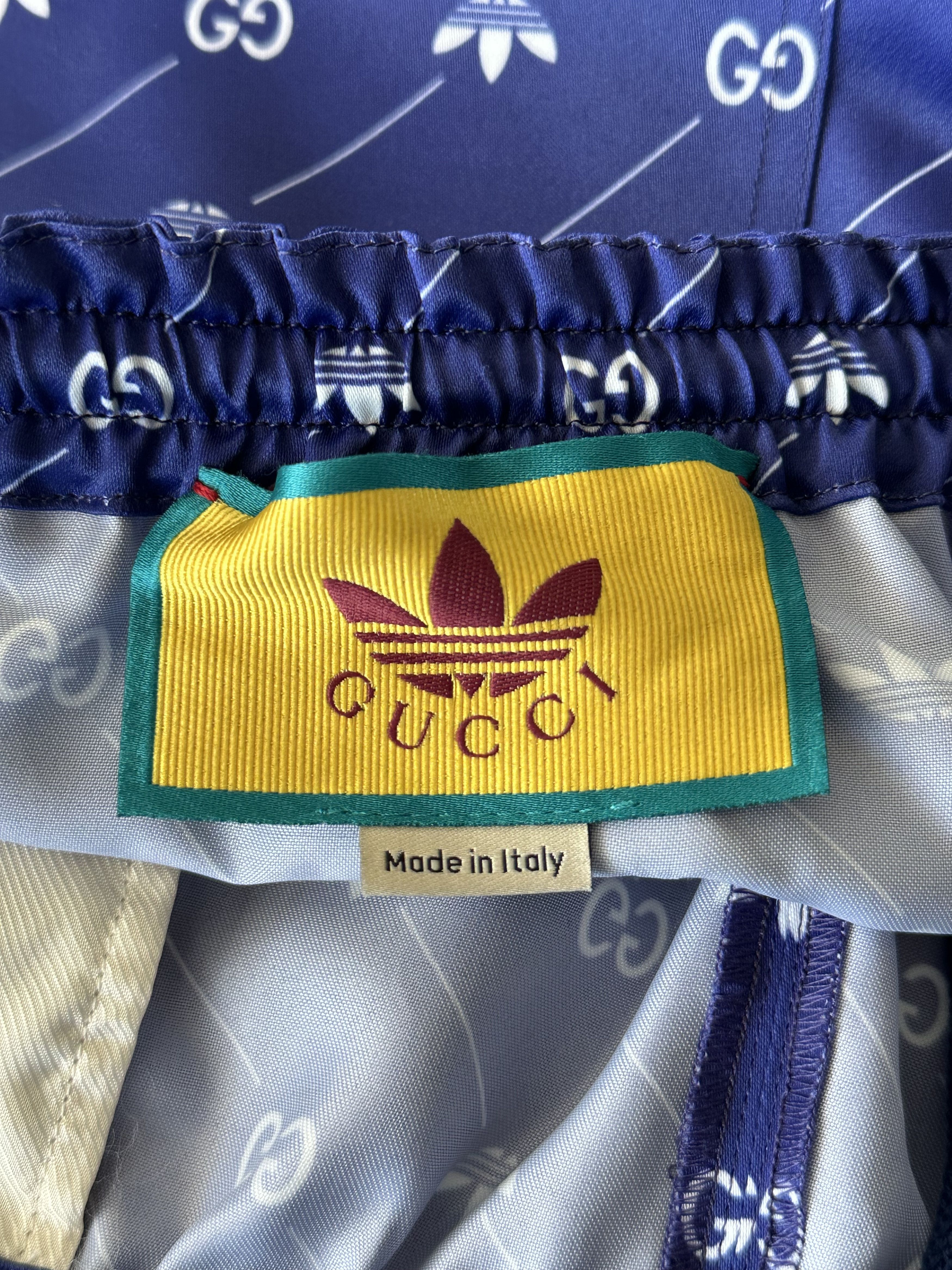 Adidas × Gucci Gucci Adidas Blue & White Monogram Track Shorts Size US 36 / EU 52 - 3 Thumbnail