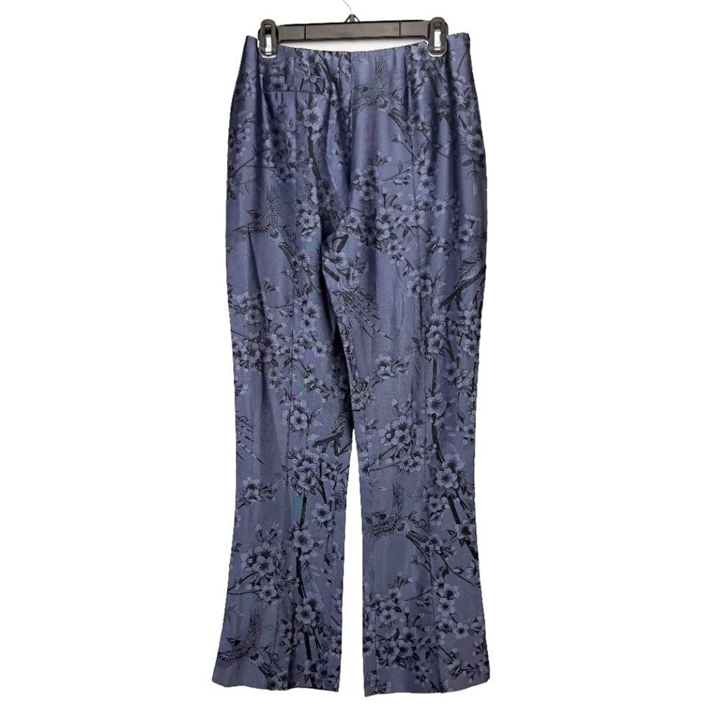 Nina Ricci NINA RICCI Haute Paris VTG Lilac Flowers Tailored Trouser 40 Size 30" / US 8 / IT 44 - 3 Thumbnail