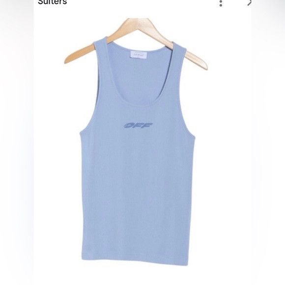 Off-White Off-White Light Blue Men's Tank Top Size US L / EU 52-54 / 3 - 2 Thumbnail