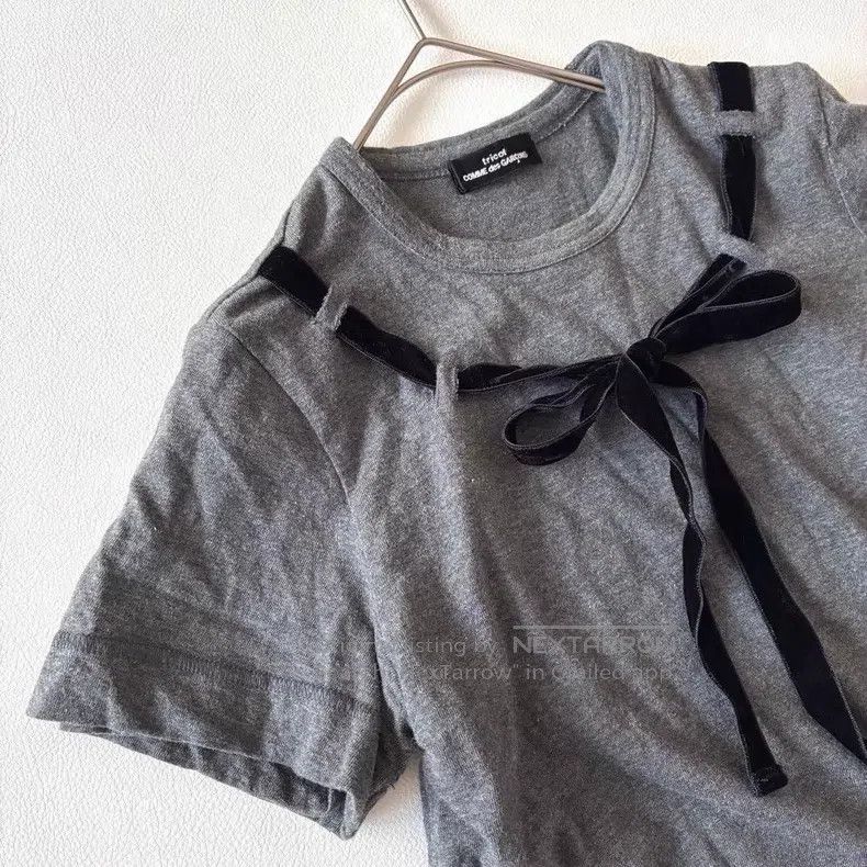 Comme des Garcons Comme des Garcons size F Double-layered T-shirt with velve Size S / US 4 / IT 40 - 3 Thumbnail