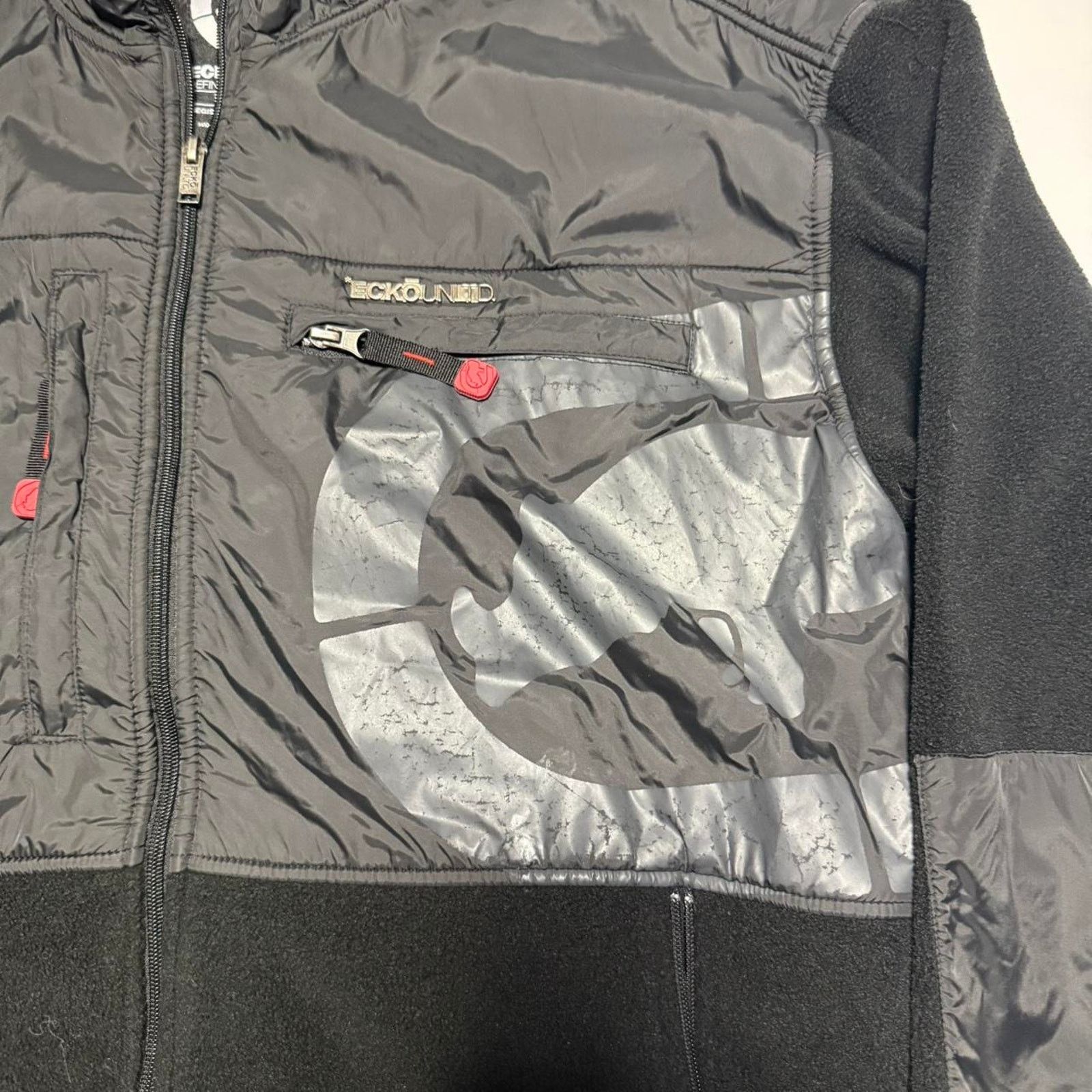 Ecko Unltd. Ecko Unlimited Mens Sz Large Black Fleece Jacket Windbreaker Size US L / EU 52-54 / 3 - 5 Thumbnail