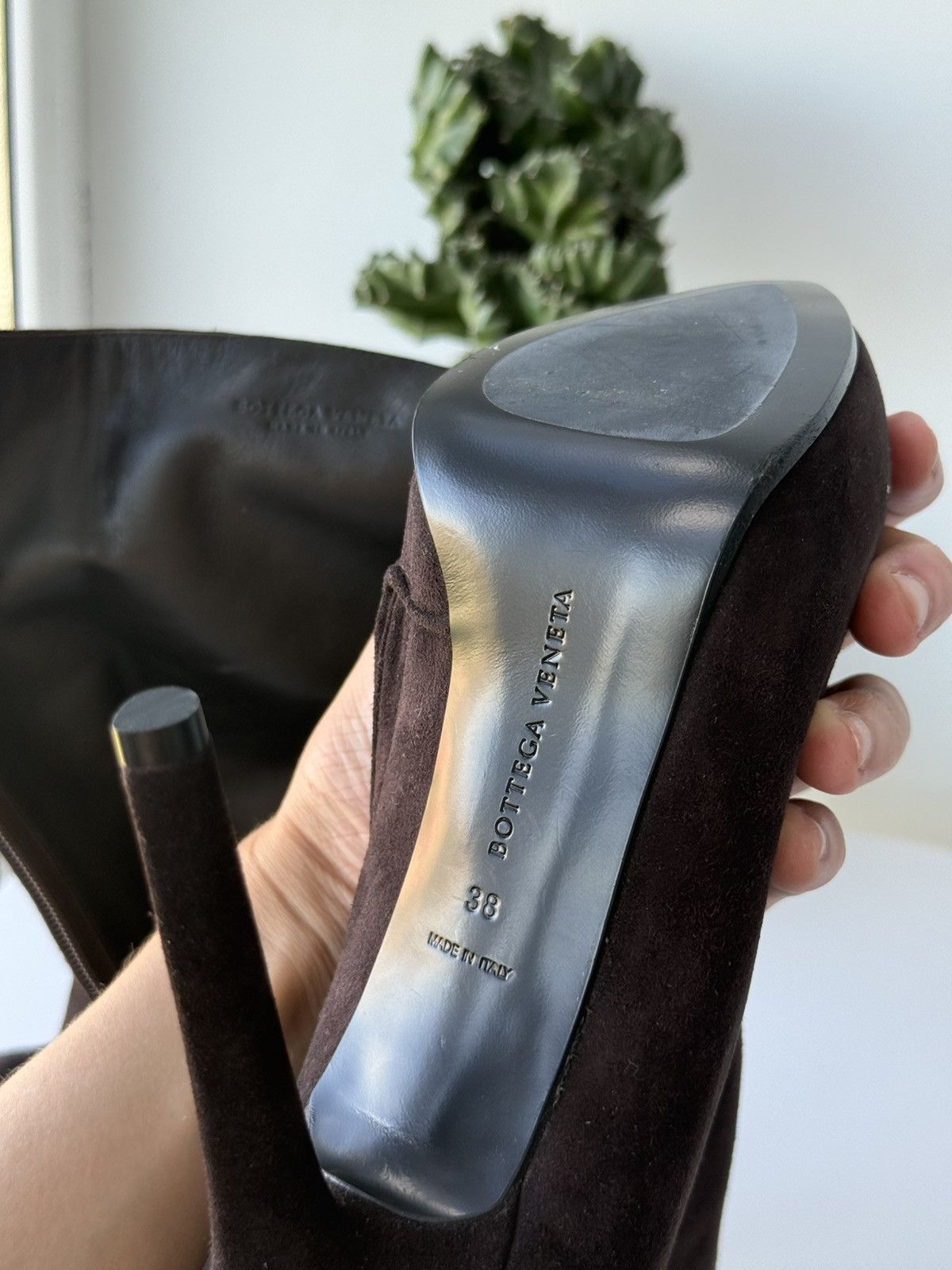 Bottega Veneta RRP $2700 Bottega Veneta Suede Intrecciato High Heel Boots Size US 8 / IT 38 - 14 Thumbnail