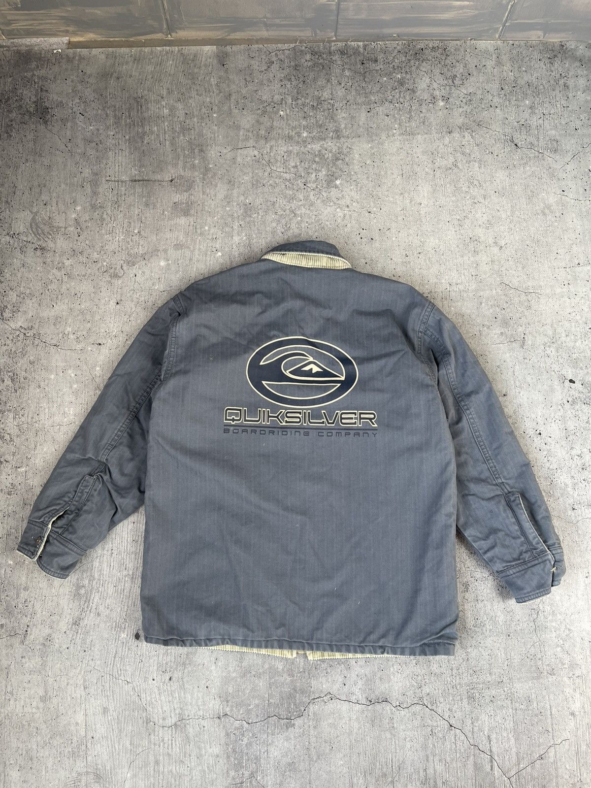 Quiksilver Vintage Quiksilver Big Logo Two Sided Corduroy Y2K Jacket Size US XS / EU 42 / 0 - 3 Thumbnail