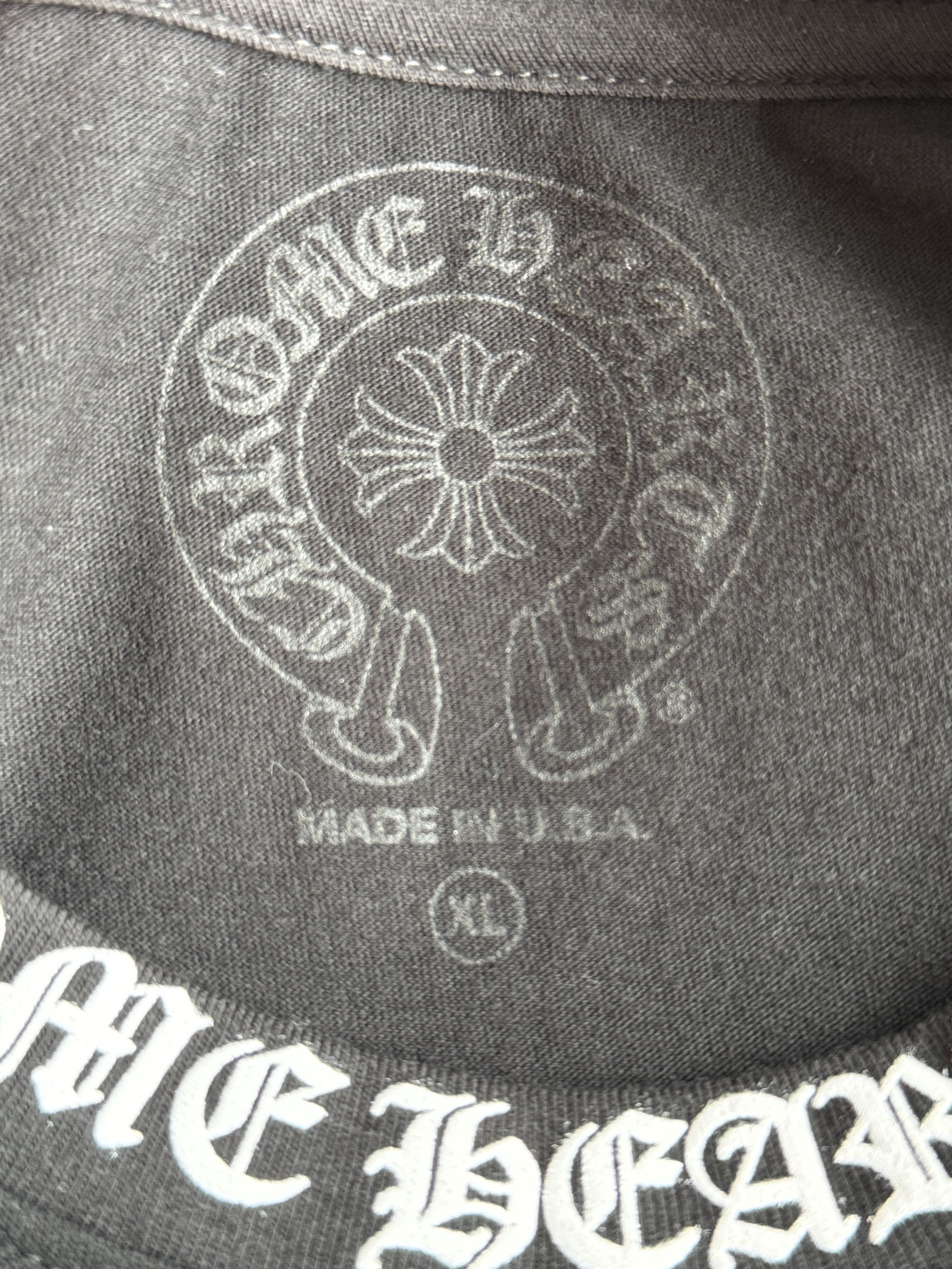 Chrome Hearts Chrome Hearts Black & White Neck Logo Longsleeve T-Shirt Size US XL / EU 56 / 4 - 3 Thumbnail