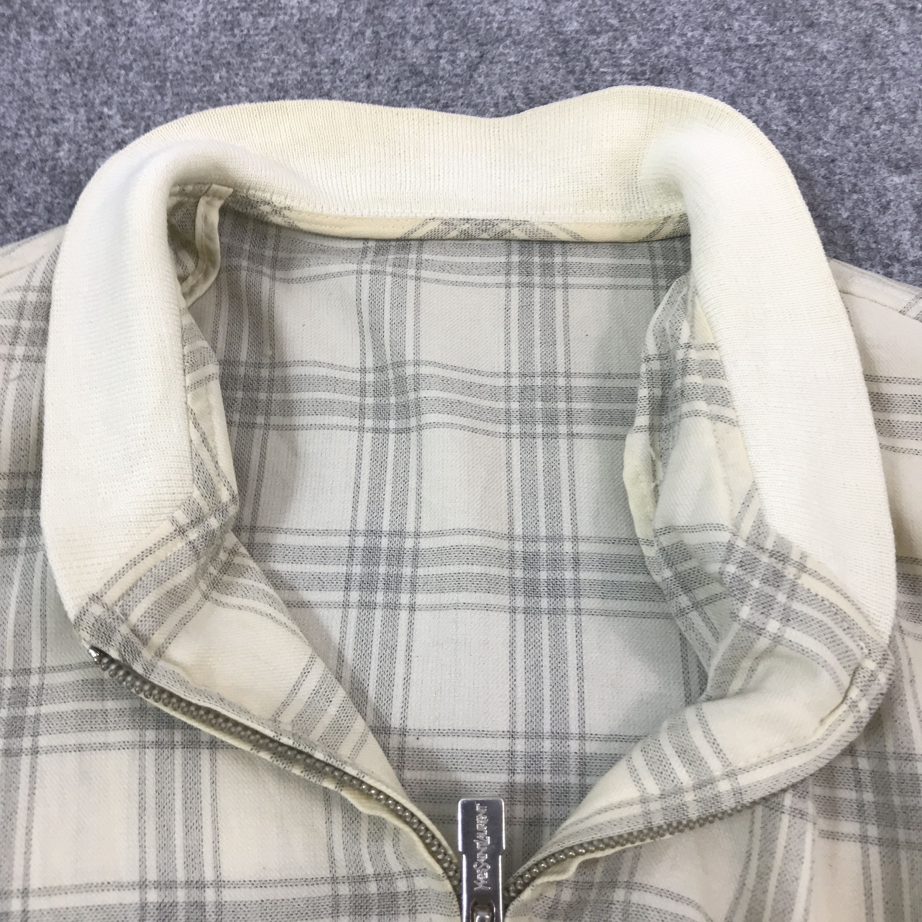 Vintage × Yves Saint Laurent VINTAGE YVESSAINTLAUREN FLANNEL ZIPPER JACKET Size US L / EU 52-54 / 3 - 7 Thumbnail