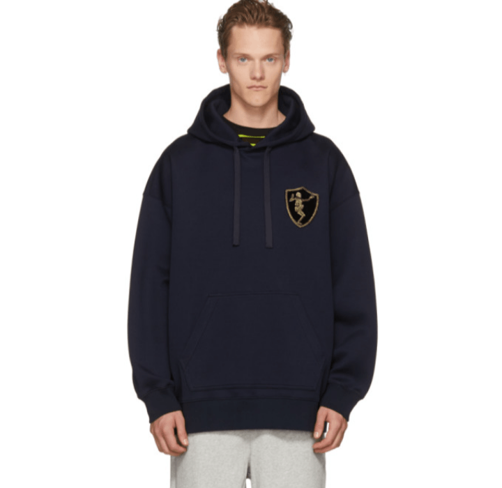 Alexander McQueen Alexander McQueen Navy Dancing Skeleton Crest Hoodie Size US M / EU 48-50 / 2 - 1 Thumbnail