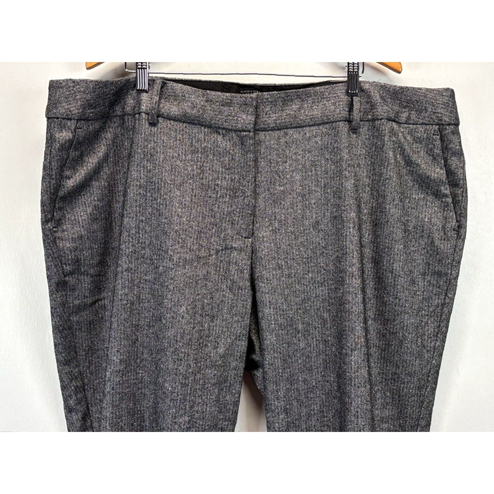 Talbots VINTAGE? No, Talbots Dress Pants Gray Herringbone 24W Plus Straight Classic Fit Women Pants Size 24W Gray Viscose Blend Womens Size 42" / US 20 - 2 Thumbnail
