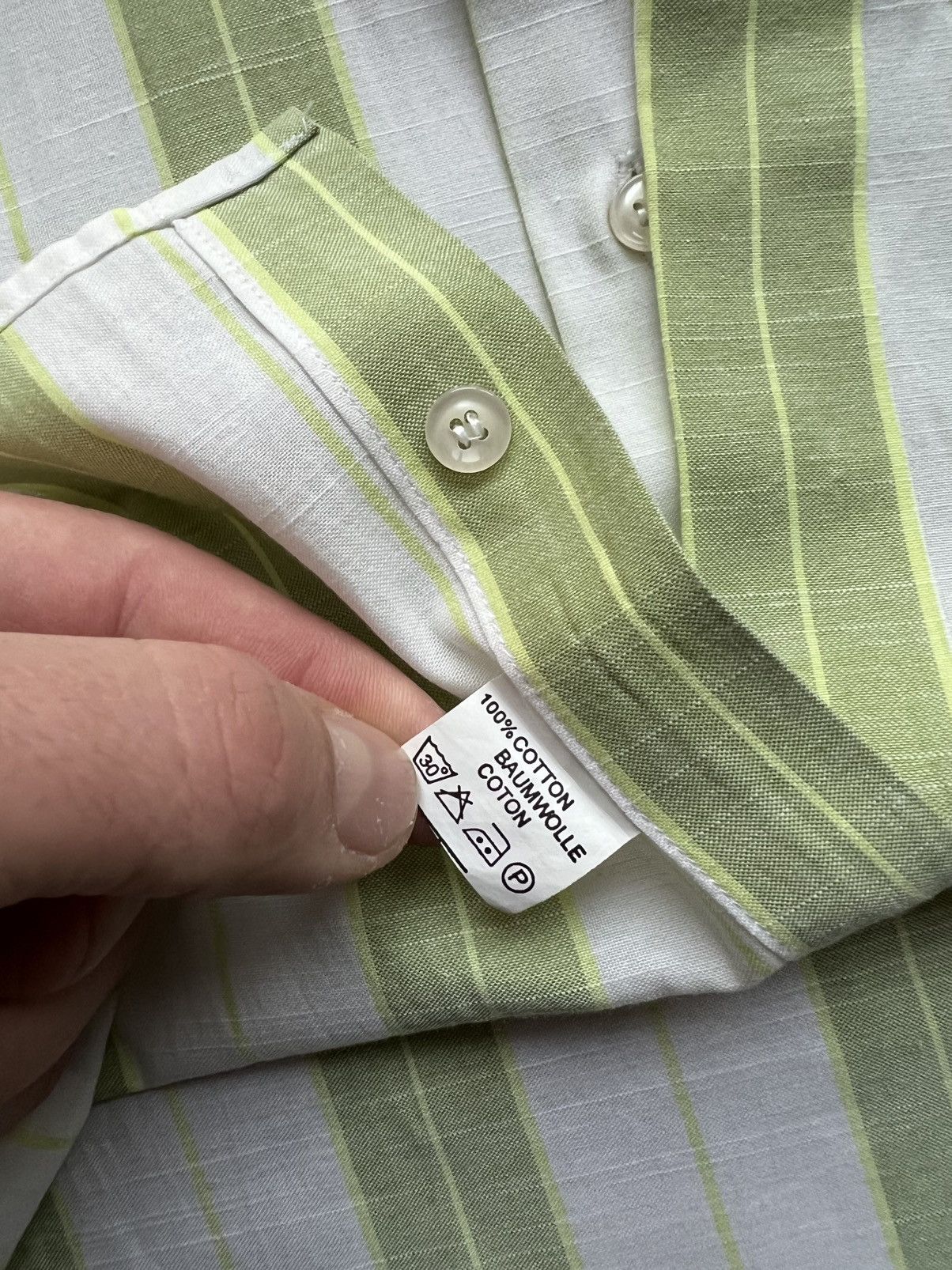 Dolce & Gabbana × Vintage Vintage Dolce & Gabbana Striped Button up Shirt Short Sleeve Size US L / EU 52-54 / 3 - 6 Thumbnail