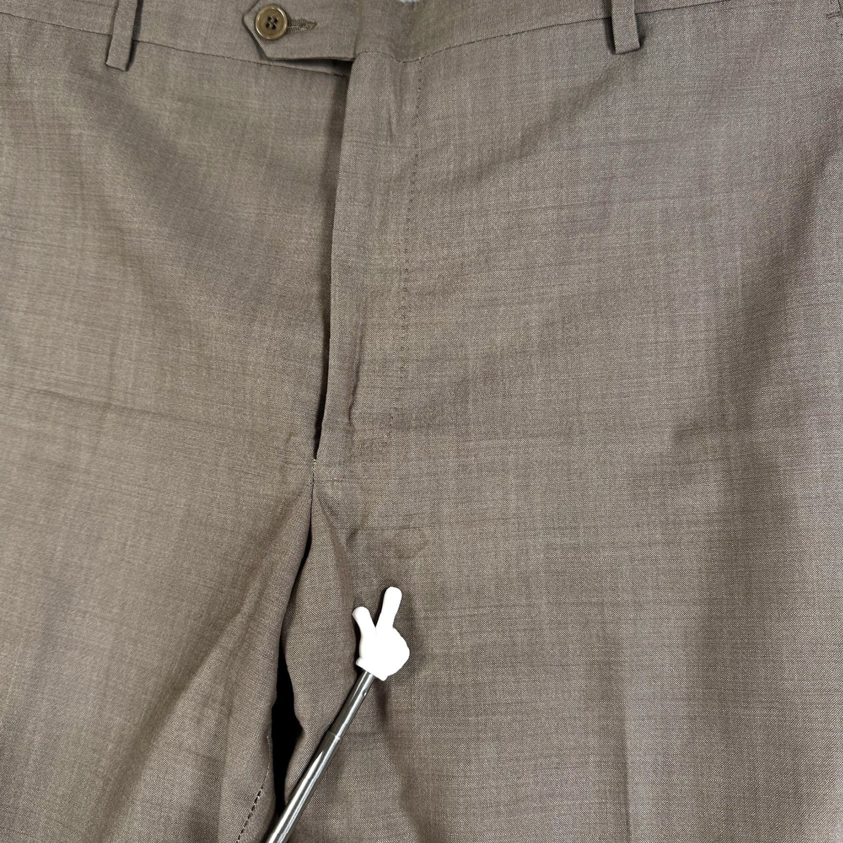 Paul Smith VINTAGE Paul Smith London Dress Pants Mens 30x30 Brown 100% Wool Flat Front Trousers Size US 33 - 3 Thumbnail