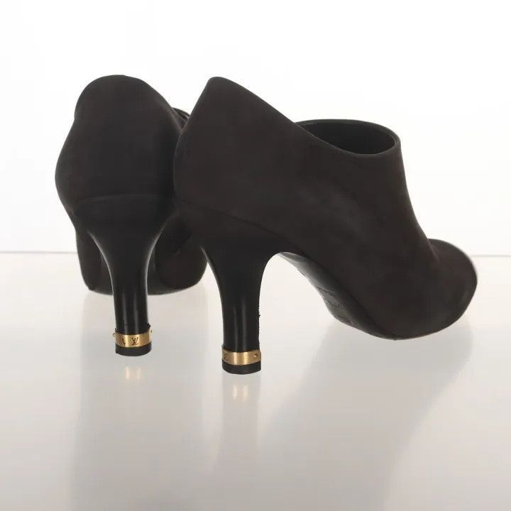 Louis Vuitton Louis Vuitton Black Suede High Heels for Women -2508 Size US 8 / IT 38 - 1 Thumbnail