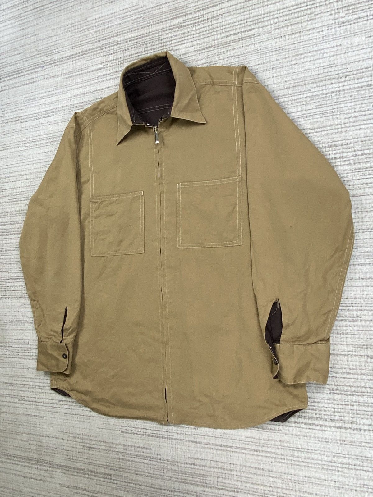 Alfred Dunhill × Designer × Vintage Vintage DUNHILL Breasted Pocket Reversible Jacket Size US M / EU 48-50 / 2 - 11 Thumbnail
