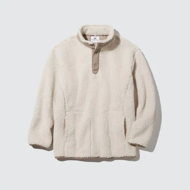 Uniqlo × White Mountaineering White Mountaineering Fleece Oversized Long Sleeve Pullover Size US L / EU 52-54 / 3 - 7 Thumbnail