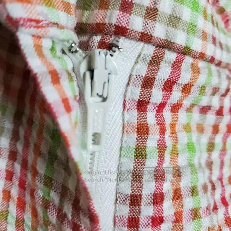 Dior Dior Summer Pink Checked Cotton Blend Casual Pants . Size 23" - 7 Thumbnail