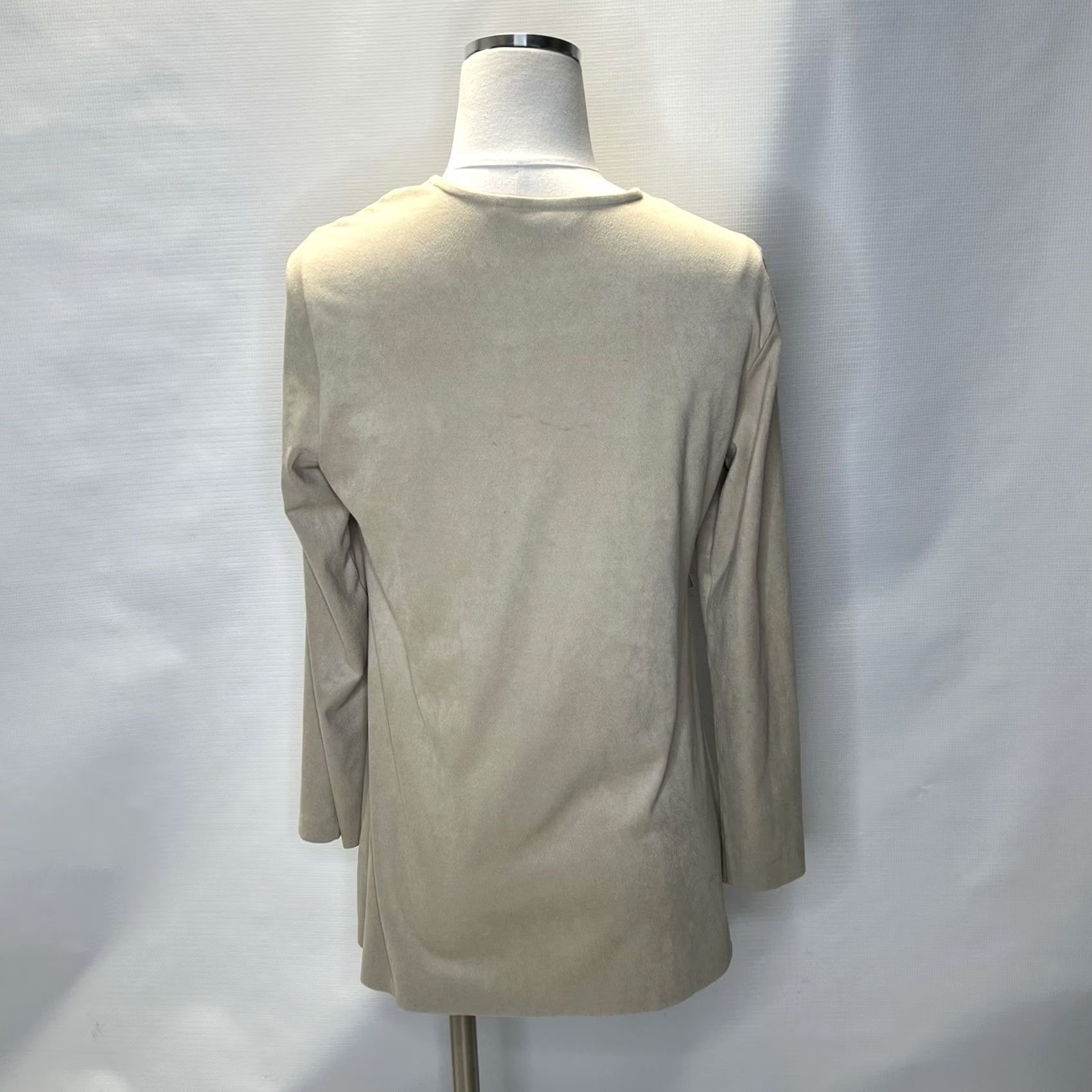 Soft Surroundings Soft Surroundings Ultra Soft Open Front Waterfall Cardigan Faux Suede Wrap Small Size S / US 4 / IT 40 - 4 Thumbnail