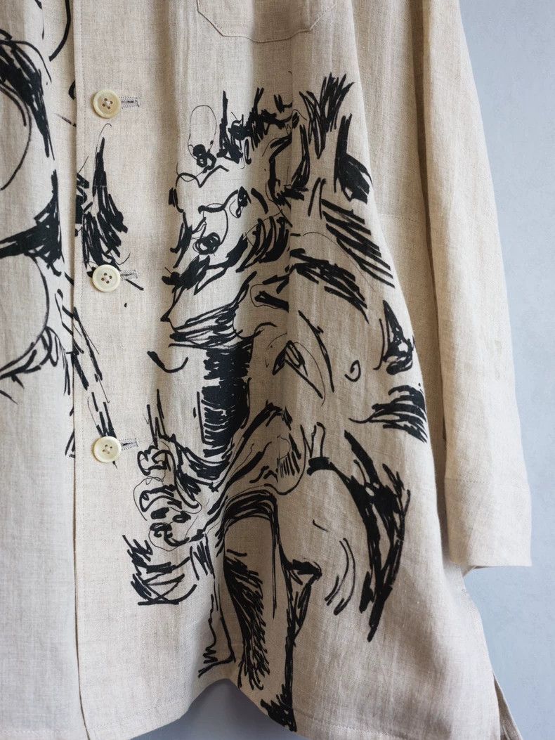 Yohji Yamamoto Yohji Yamamoto 18SS Asakura Youjia hand-painted graffiti j Size US S / EU 44-46 / 1 - 6 Thumbnail