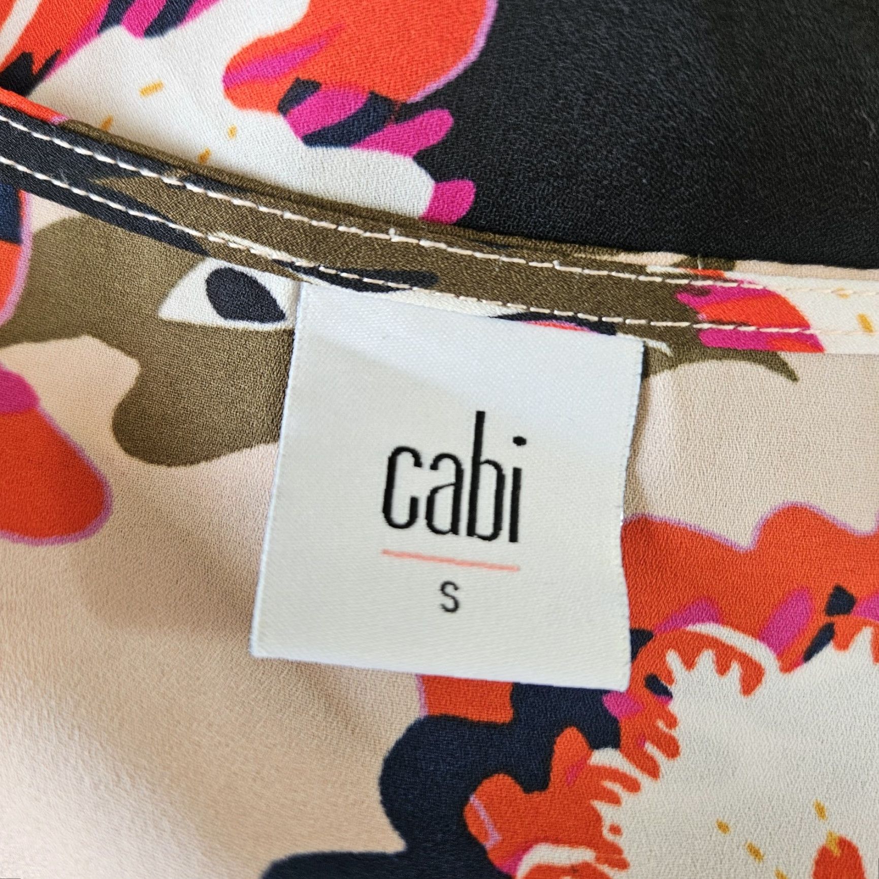 Vintage Cabi 5542 Womens Hibiscus Tank Top Sz Small Black Pink Sleeveless Shirt Size S / US 4 / IT 40 - 5 Thumbnail