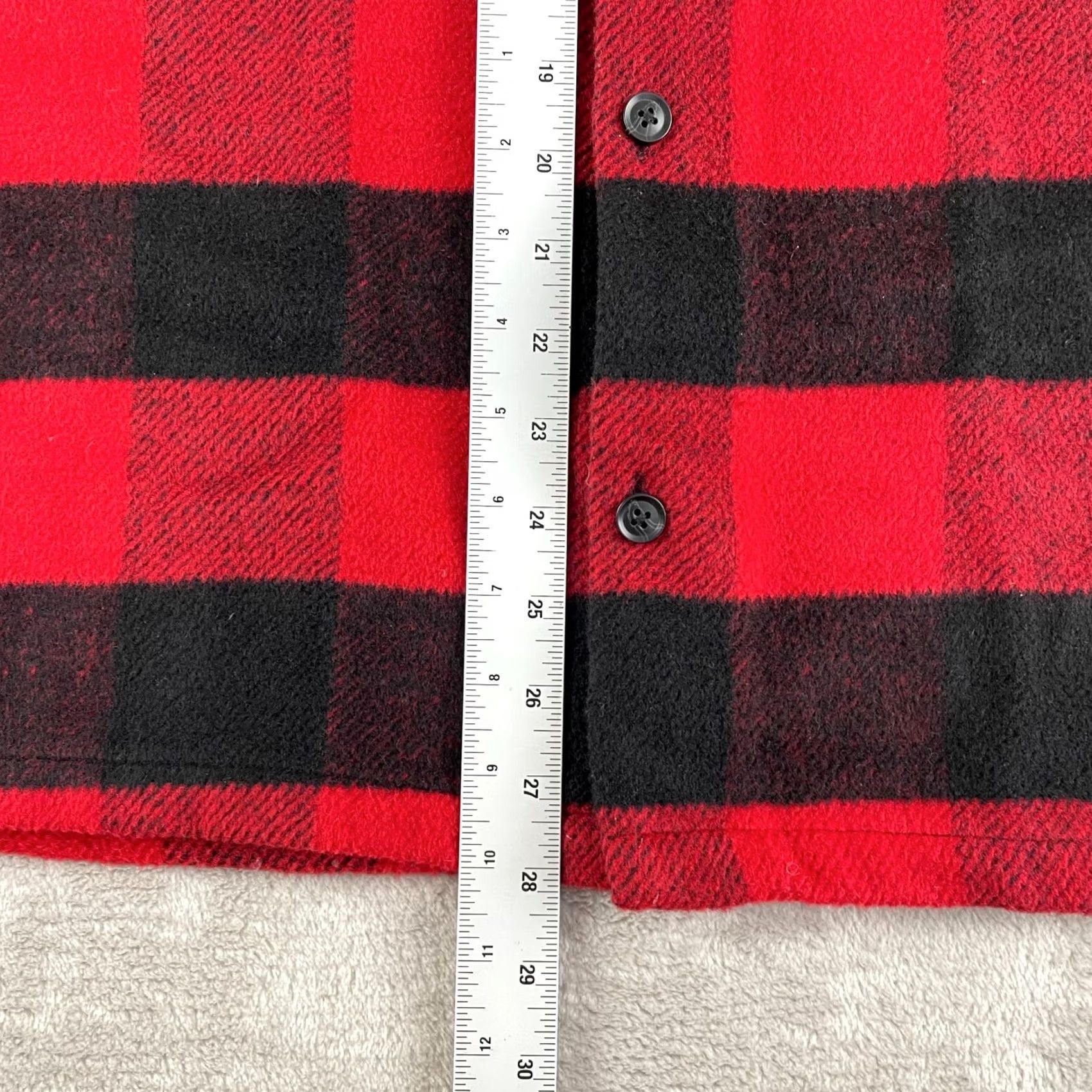 Allsaints All Saints DryTown Flannel Overshirt Men M Red Buffalo Check Wool Blend Size US M / EU 48-50 / 2 - 6 Thumbnail