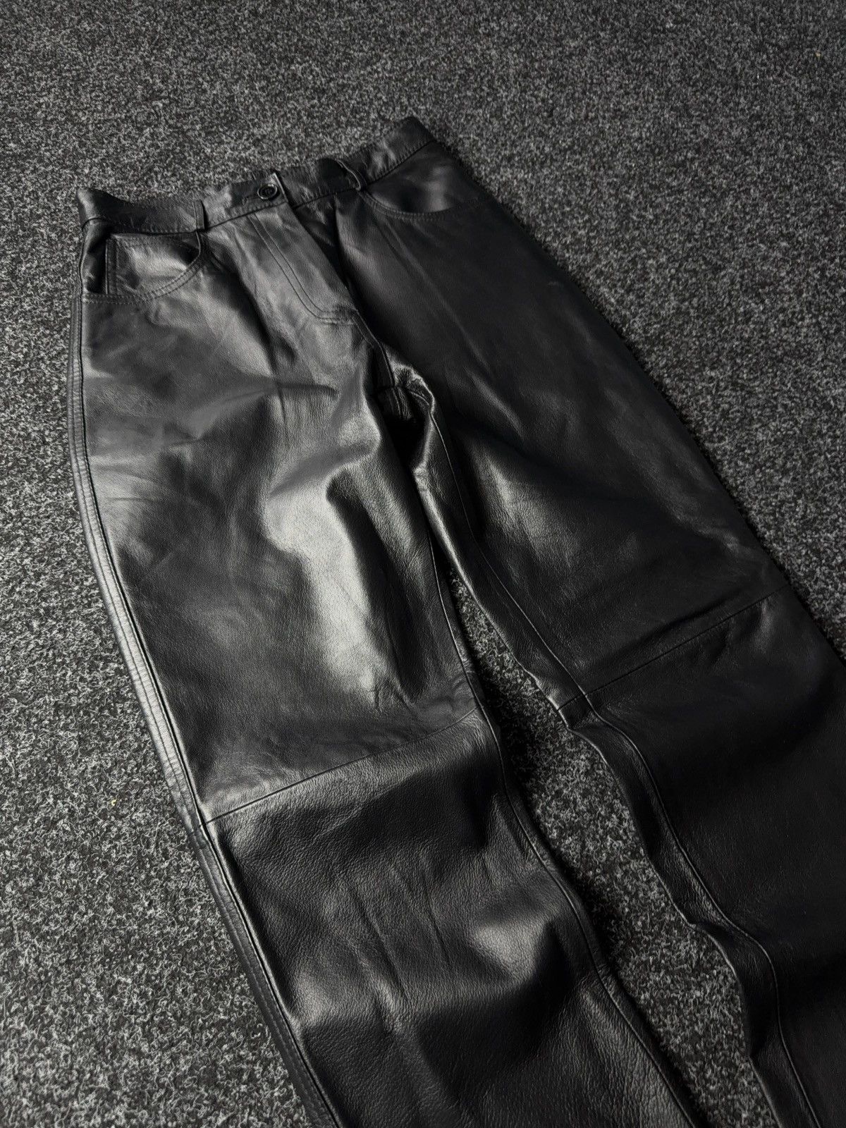 Japanese Brand × Leather Opium 90s Racing Moto Leather pants Avant Garde Y2K Gothic Size 27" / US 4 / IT 40 - 5 Thumbnail