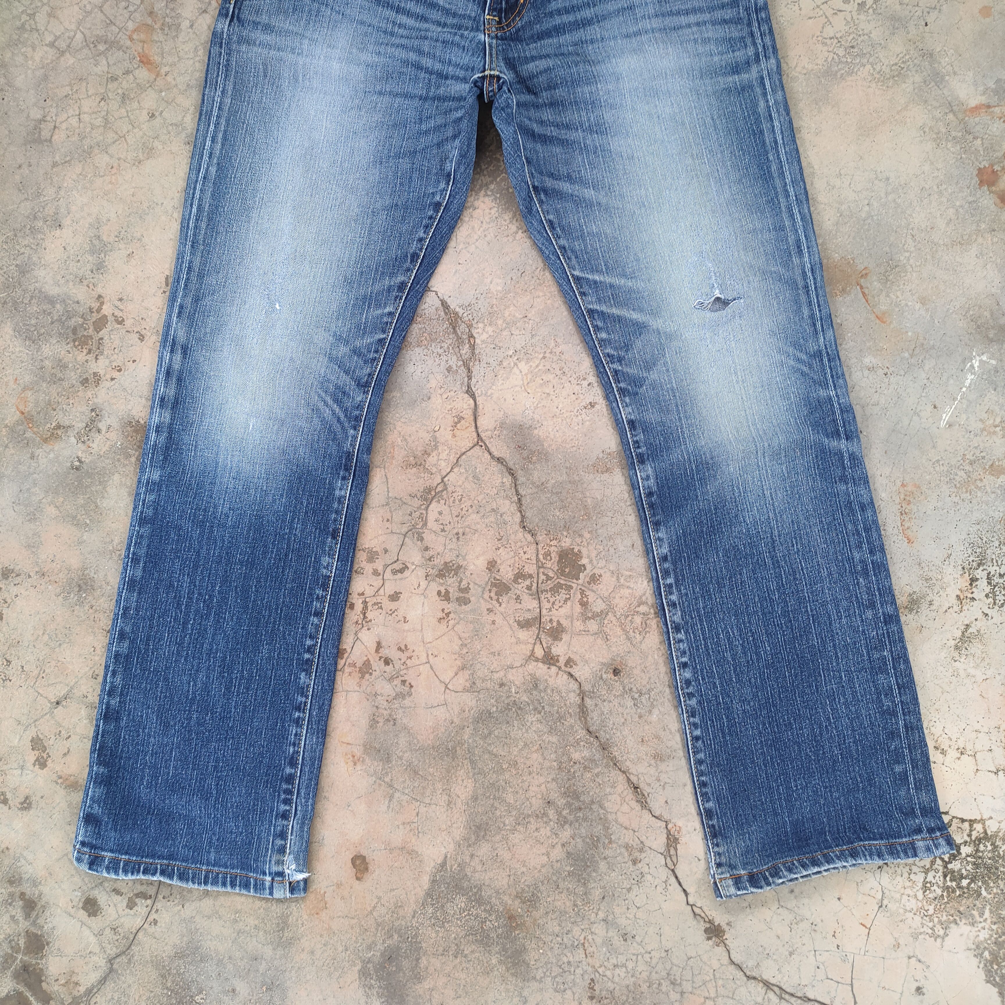 Japanese Brand × Jean × Vintage VINTAGE JAPANESE FADED DISTRESSED JEANS PANTS Size US 34 / EU 50 - 5 Thumbnail