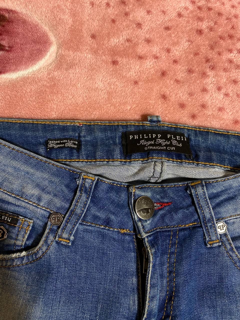 Philipp Plein Philipp Plein Design FW14 Distressed Denim Army Blue Jeans Size US 26 / EU 42 - 12 Thumbnail