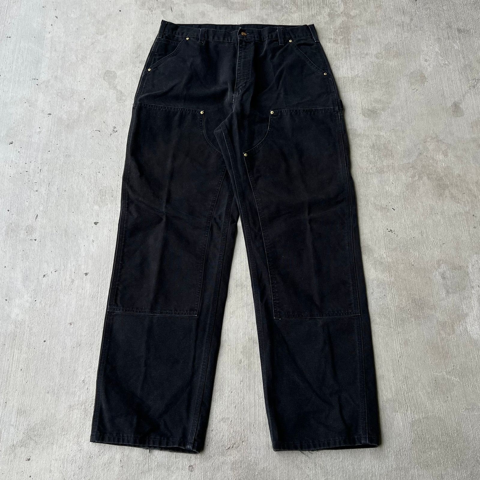 Carhartt × Vintage Carhartt black double knee work wear carpenter pants Size US 35 - 1 Thumbnail
