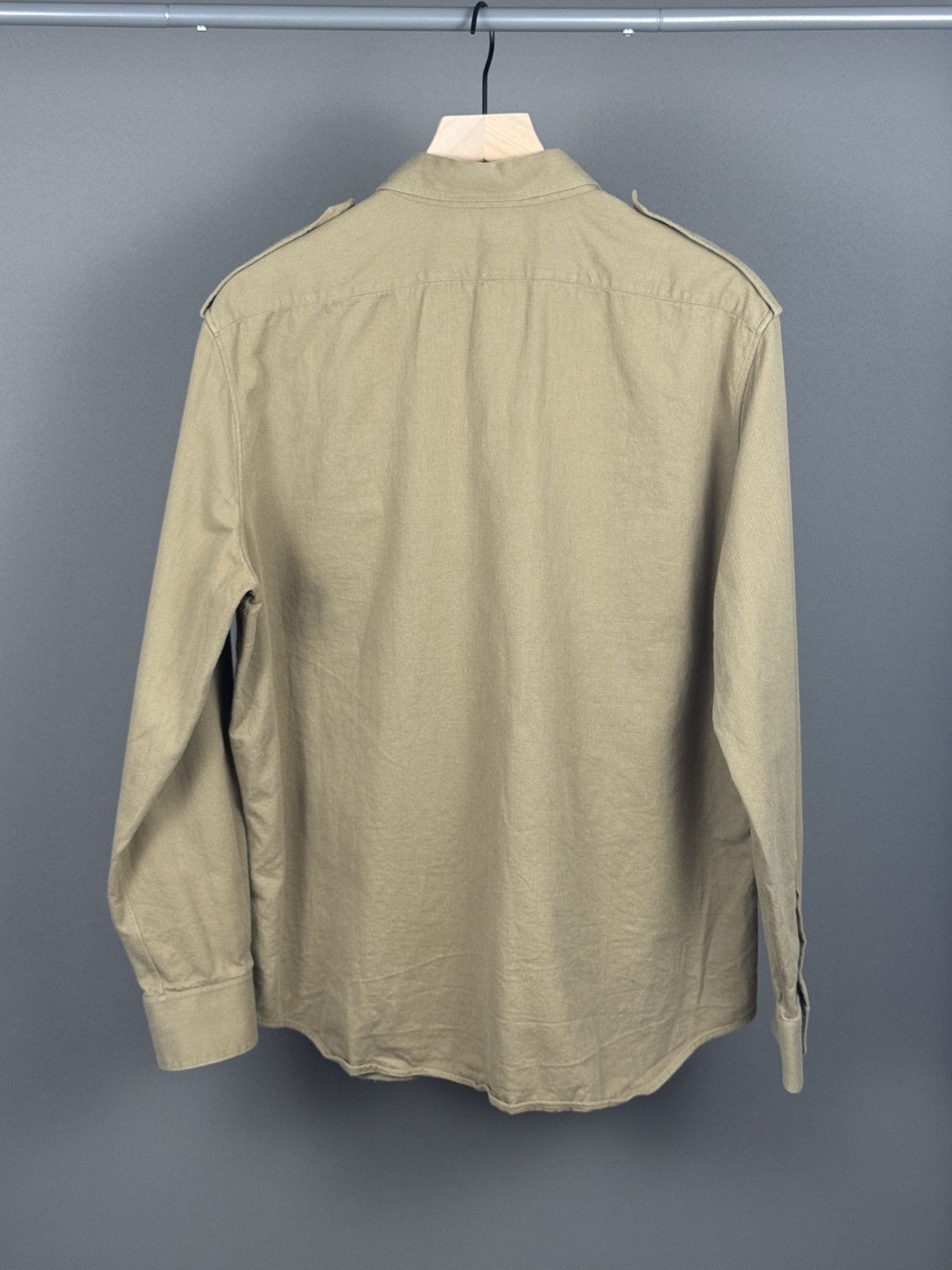 Celine SS 20 Celine X Hedi Slimane Military Shirt in Cotton Twill Size US M / EU 48-50 / 2 - 7 Thumbnail