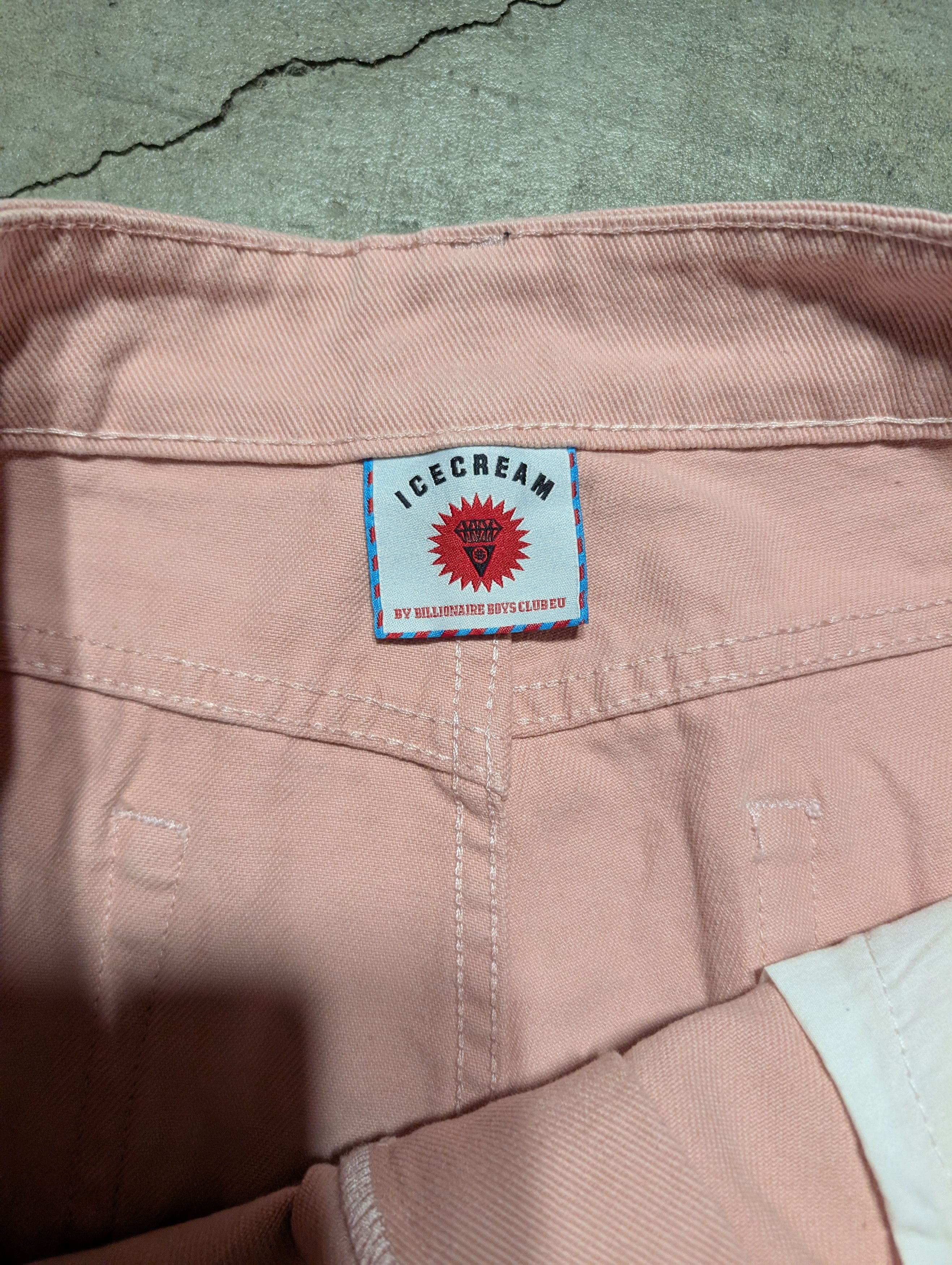 Billionaire Boys Club Pink Running Dog Embroidered Baggy Jeans EU Size US 35 - 6 Thumbnail