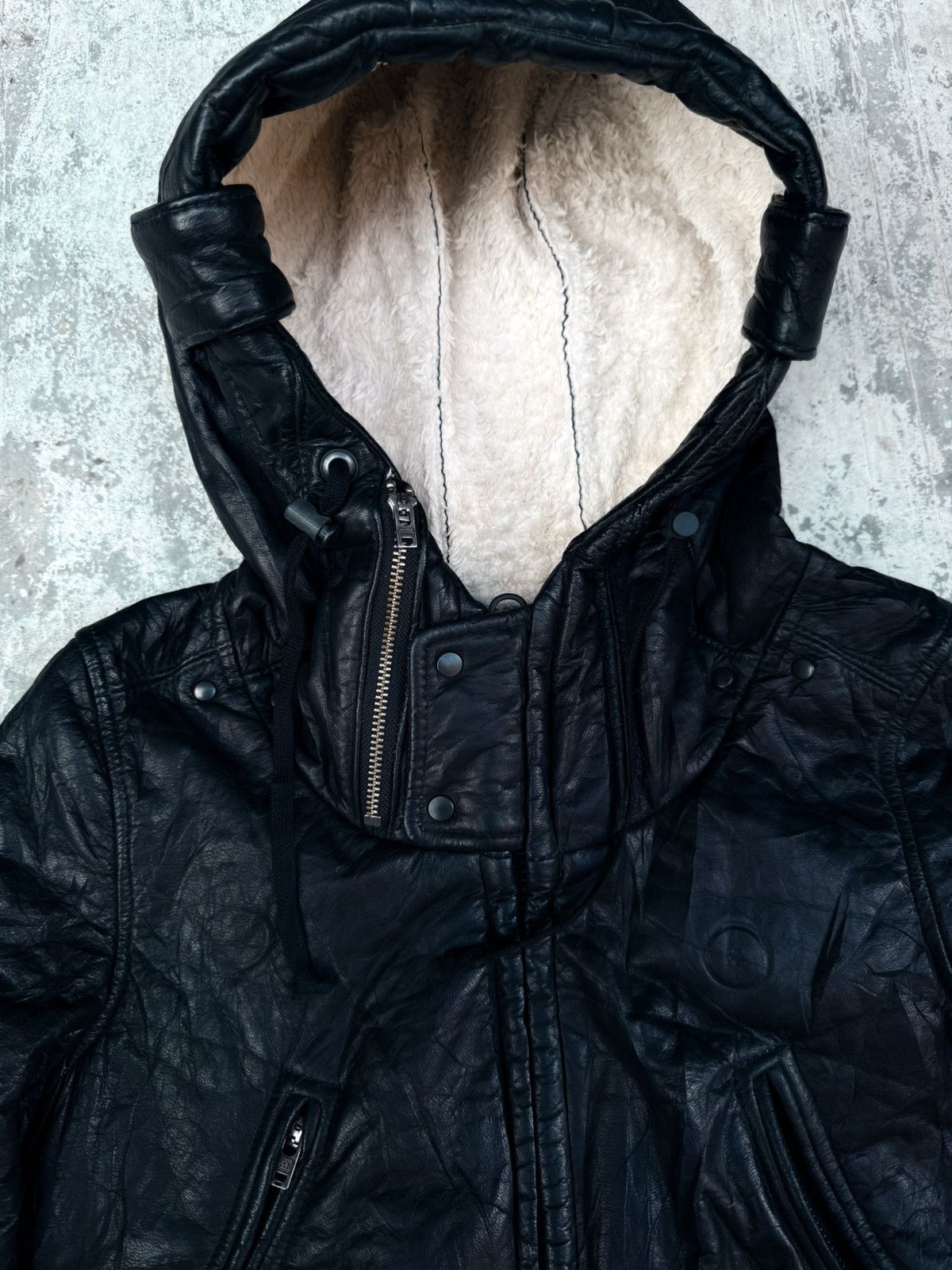 L.G.B. (Le Grand Bleu) Deerskin Leather Boni Bomber Jacket 