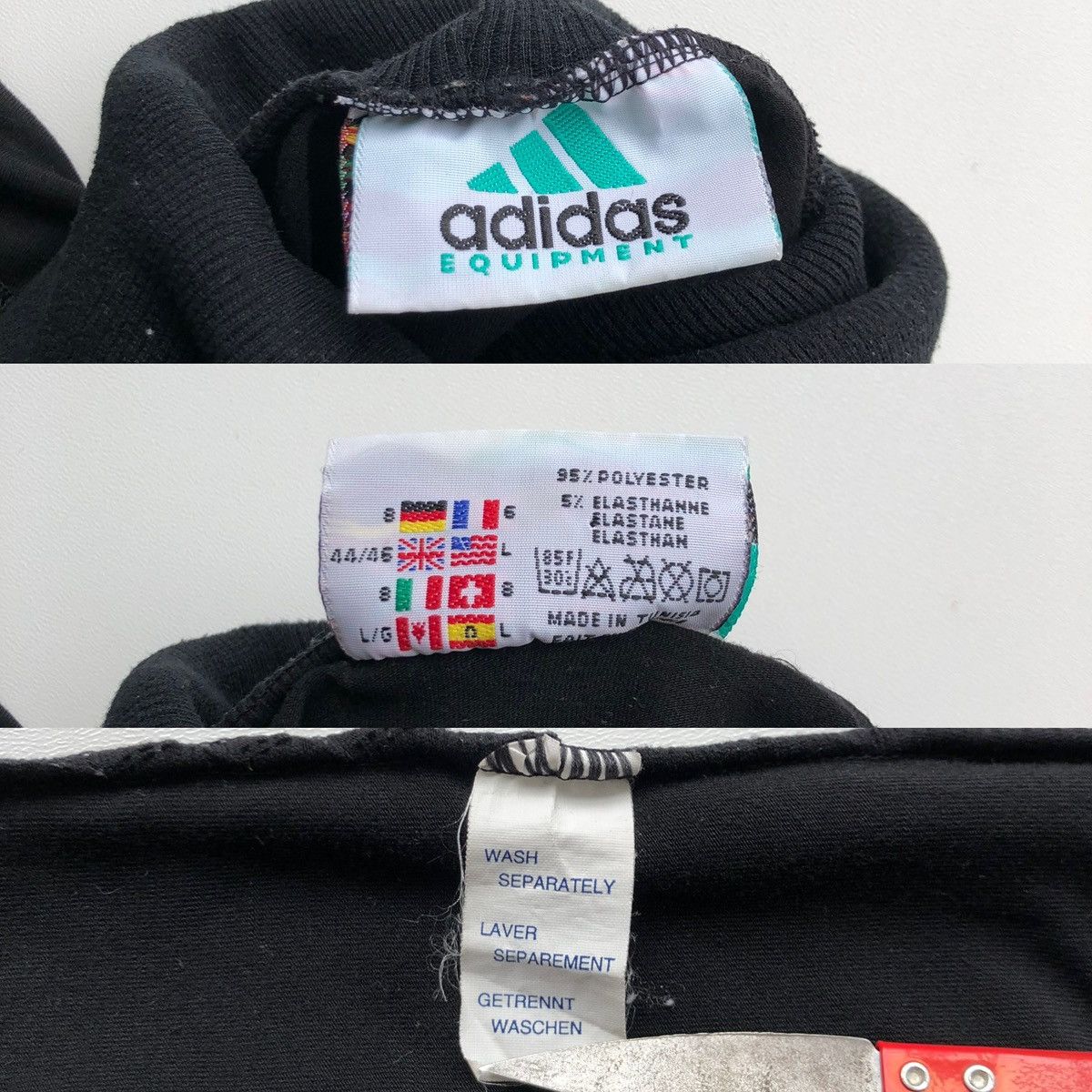 Adidas × Vintage Adidas Equipment Vintage Turtle Neck Long Sleeve Sweatshirt Size US L / EU 52-54 / 3 - 9 Thumbnail