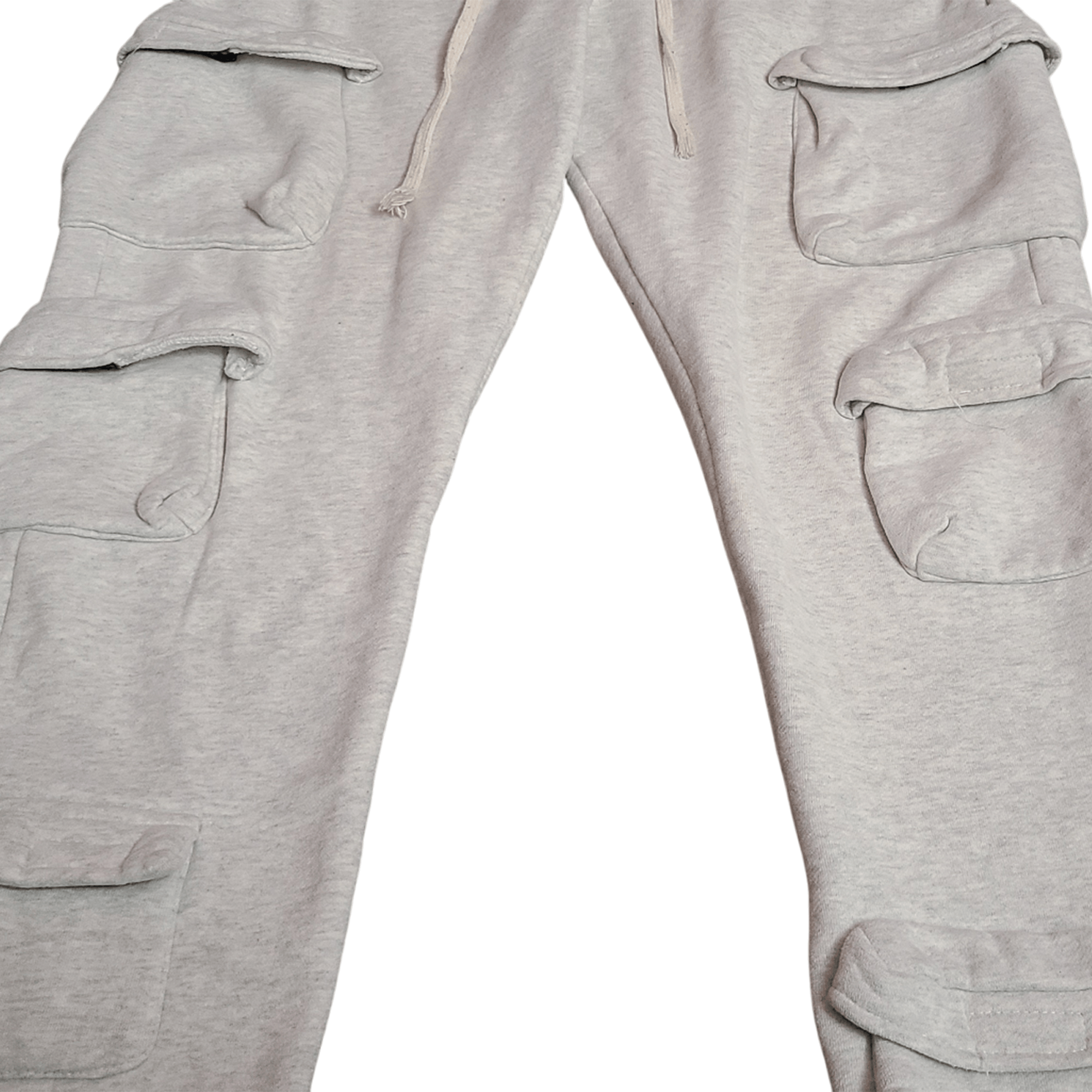 Japanese Brand Heather Grey Cargo Sweatpants - Size: 34/L Size US 34 / EU 50 - 4 Thumbnail