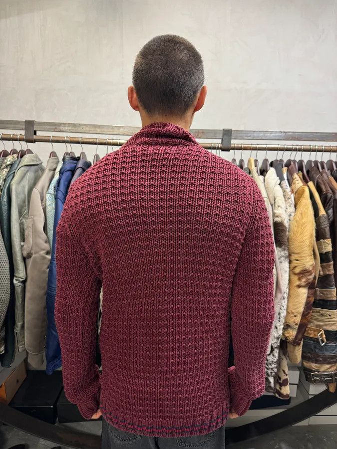 Gucci 2000s Gucci Red Wool Buttoned Cardigan Sweater Size US L / EU 52-54 / 3 - 5 Thumbnail