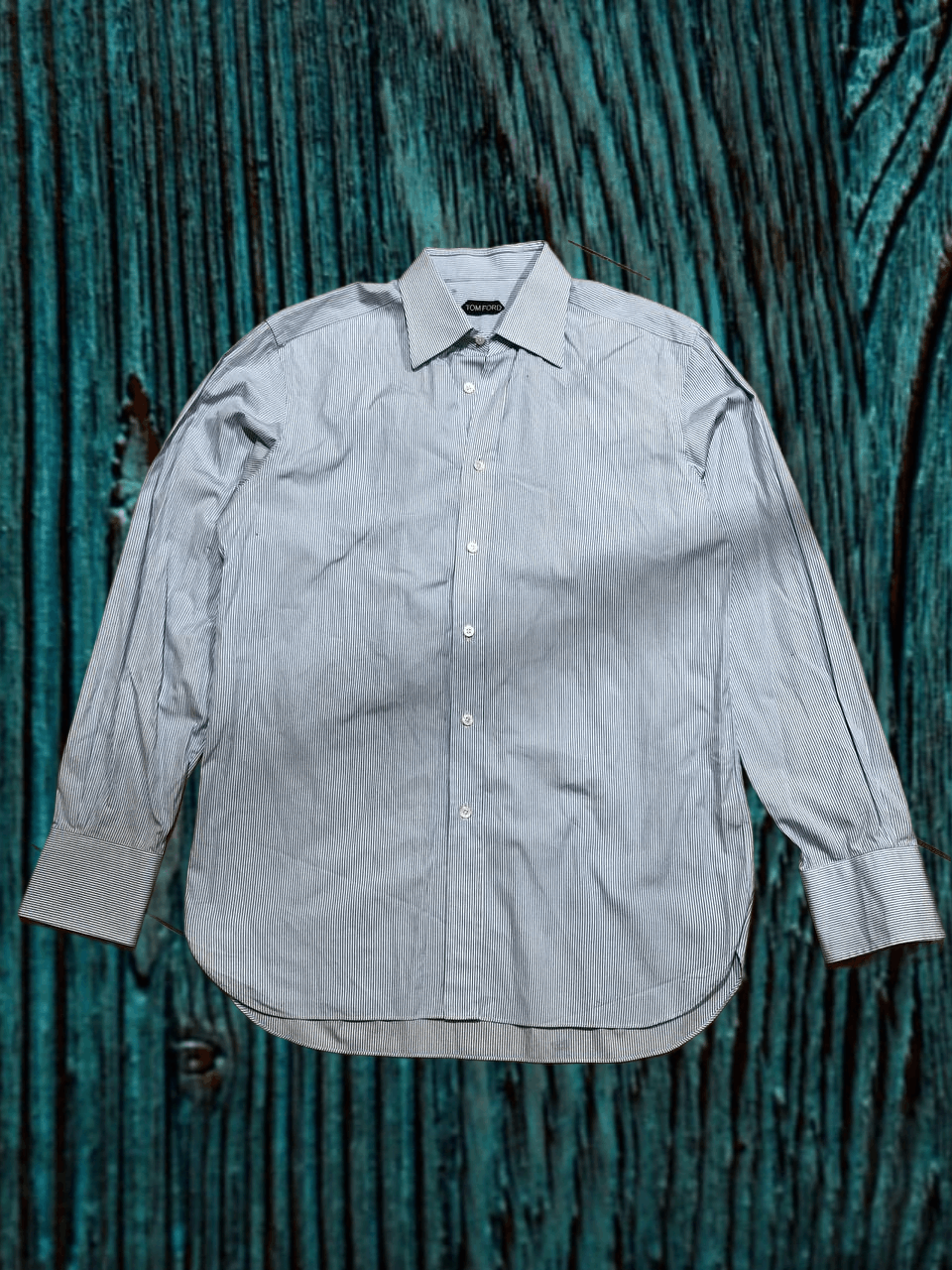 Tom Ford TOM FORD Striped Cotton Dress Shirt luxury Size US XL / EU 56 / 4 - 1 Thumbnail