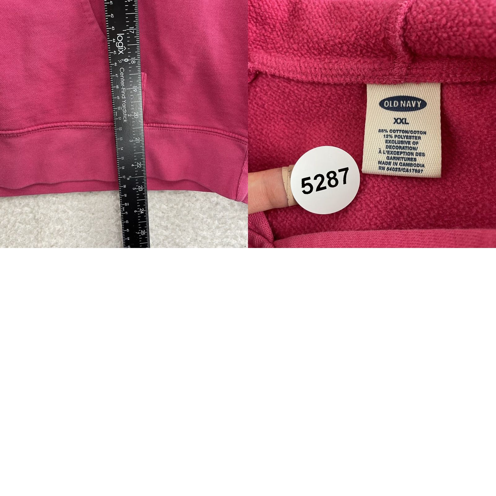 Old Navy VINTAGE Old Navy Hoodie Main Selling Point Grunge 2XL Pink Snow Bunny Cyber Fairy Casual Womens Size XXL / US 16-18 / IT 52-54 - 8 Thumbnail