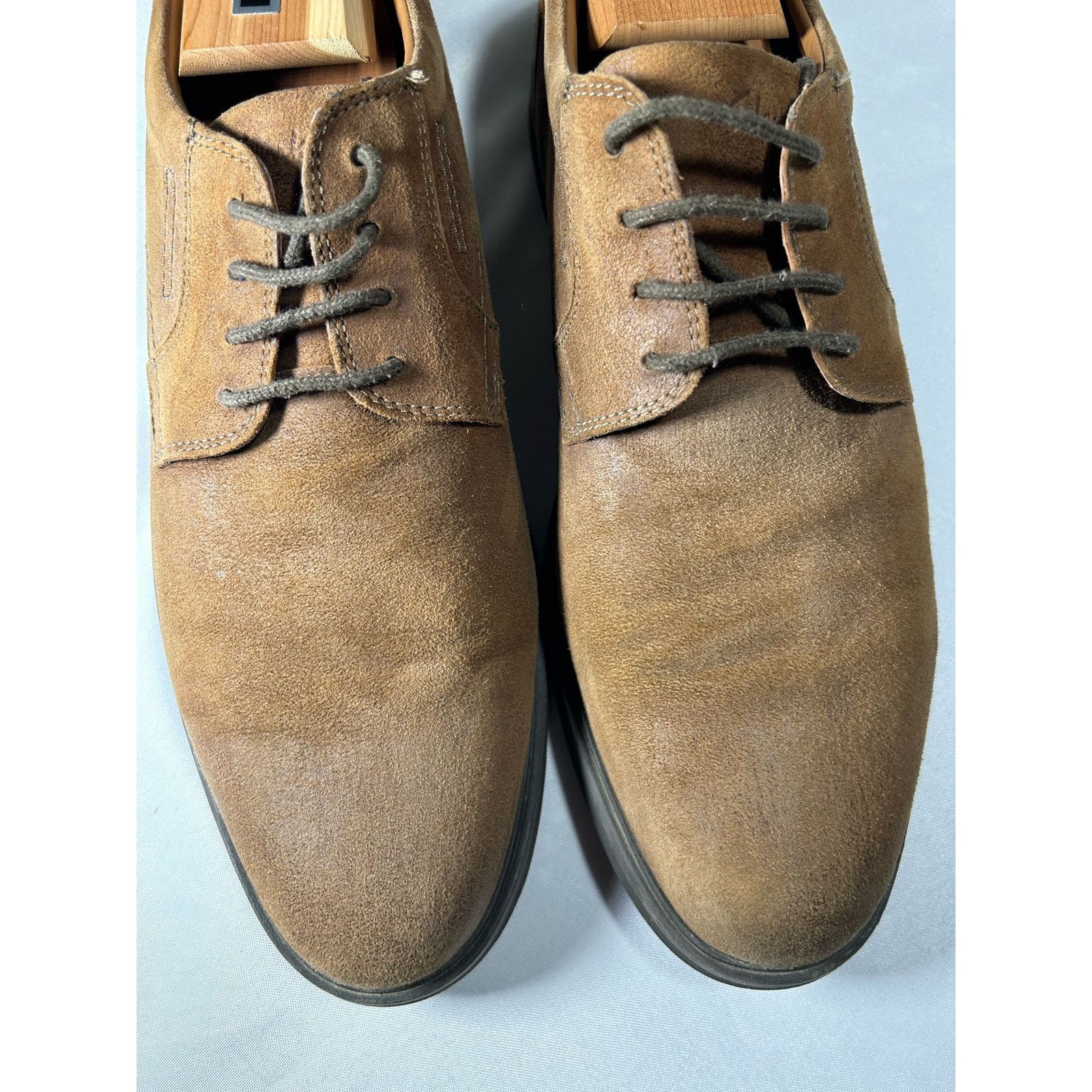 Clarks Clarks Mens 10 Oxford Comfort Brown suede Lace Up Classic Size US 10 / EU 43 - 6 Thumbnail