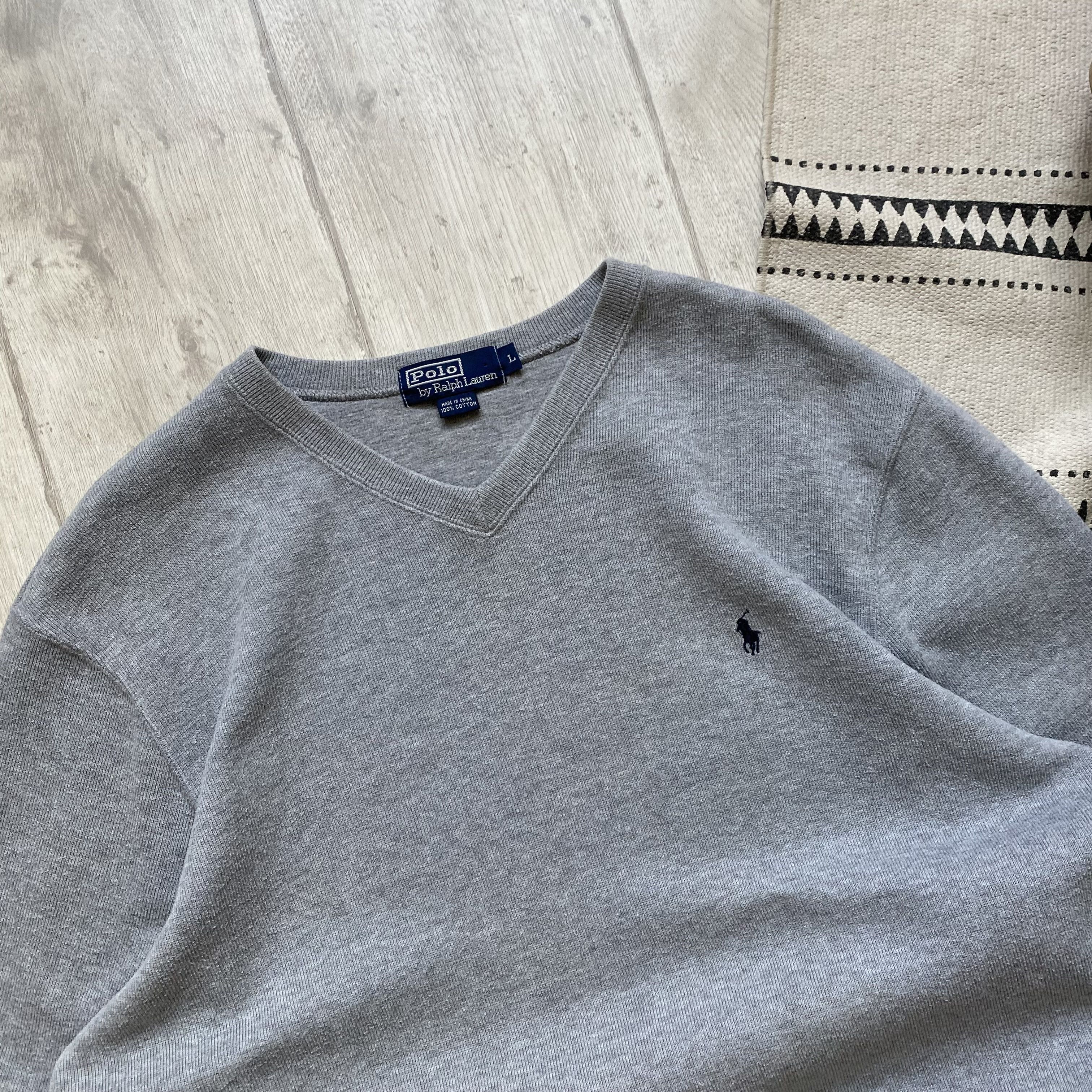 Polo Ralph Lauren Oldmoney Vintage 90s Polo Ralph Lauren Sweatshirt V-Neck Size US L / EU 52-54 / 3 - 2 Thumbnail