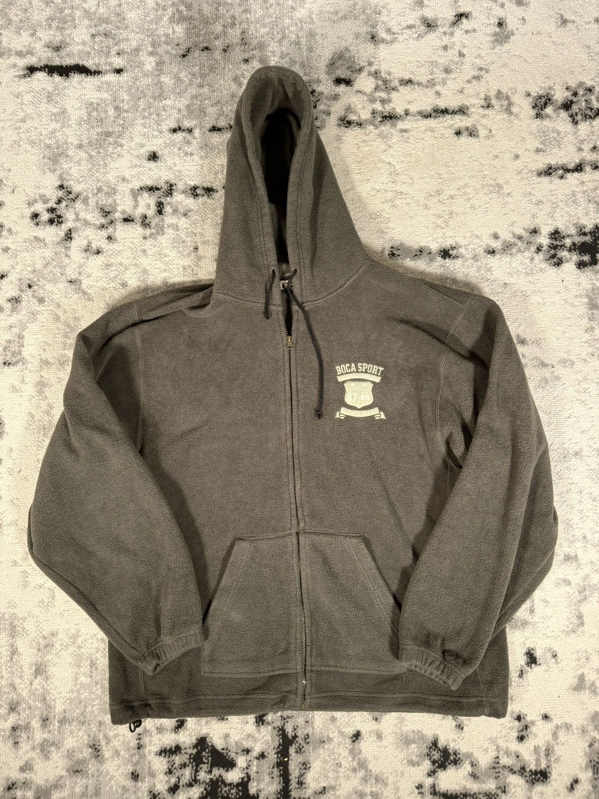 Vintage Y2K Vintage Made in Canada Boca Sports Zip-Up Fleece Hoodie Size US XL / EU 56 / 4 - 1 Thumbnail