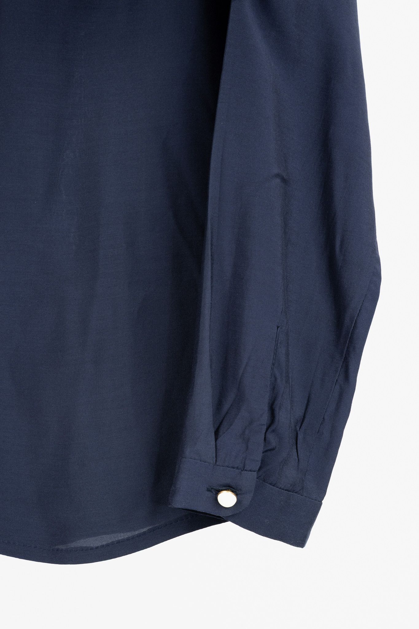 Burberry Burberry Navy Rayon Tie-Neck Long-Sleeve Blouse Size S / US 4 / IT 40 - 7 Thumbnail
