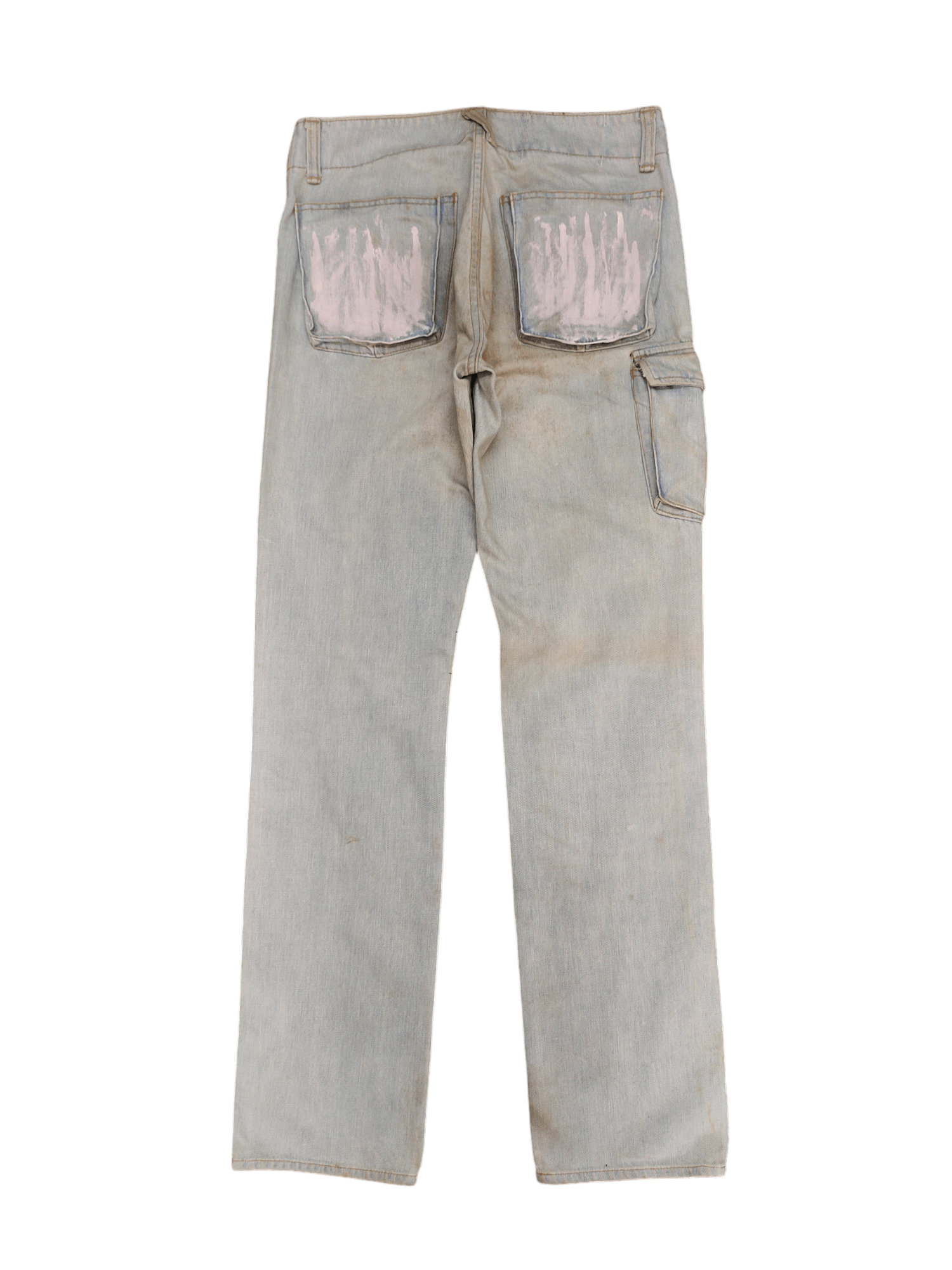 Kapital 1990s John Bull Dirty Worker Cargo Denim Pants 1967 Pattern Size US 30 / EU 46 - 10 Thumbnail