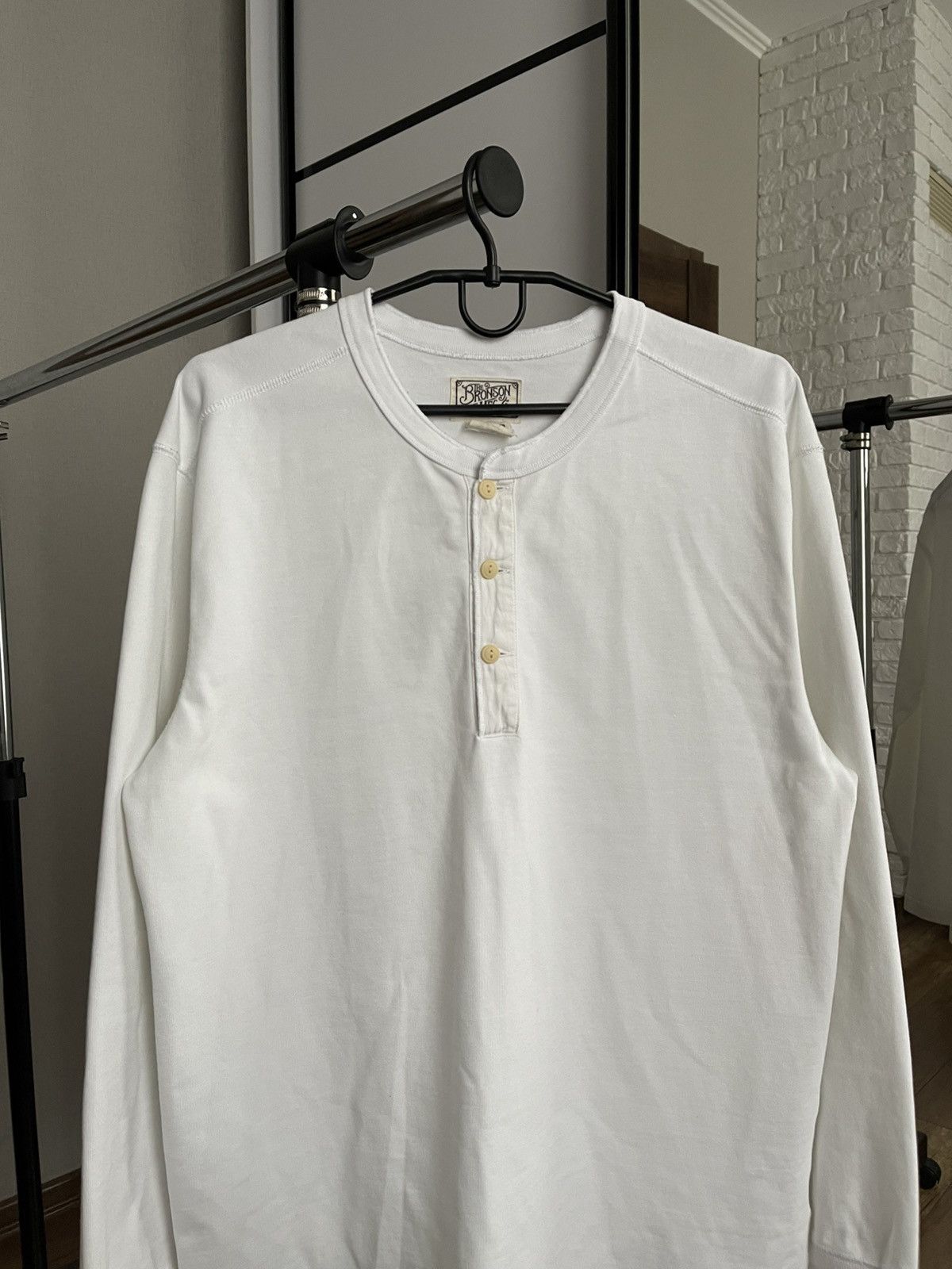 Bronson MFG. CO. Bronson Mfg Henley Heavyweight Long Sleeve T-Shirt Pullover Size US XXL / EU 58 / 5 - 5 Thumbnail