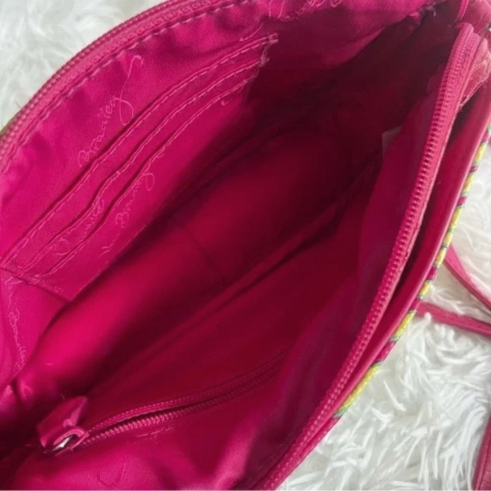Vera Bradley Vera Bradley "Palm Fronds" Small Crossbody Bag - Bright Pink Size ONE SIZE - 8 Thumbnail