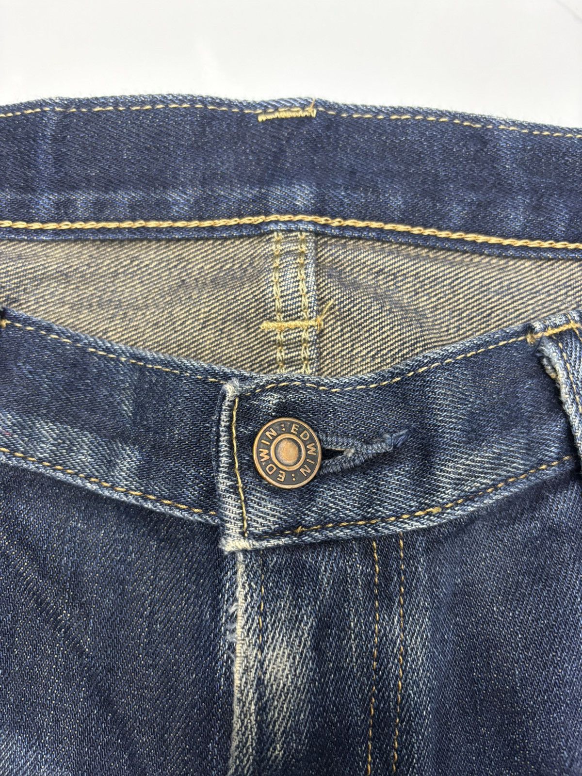 Kapital Edwin 504 Rusty Blue Baggy Jeans Distressed Denim Size US 36 / EU 52 - 11 Thumbnail