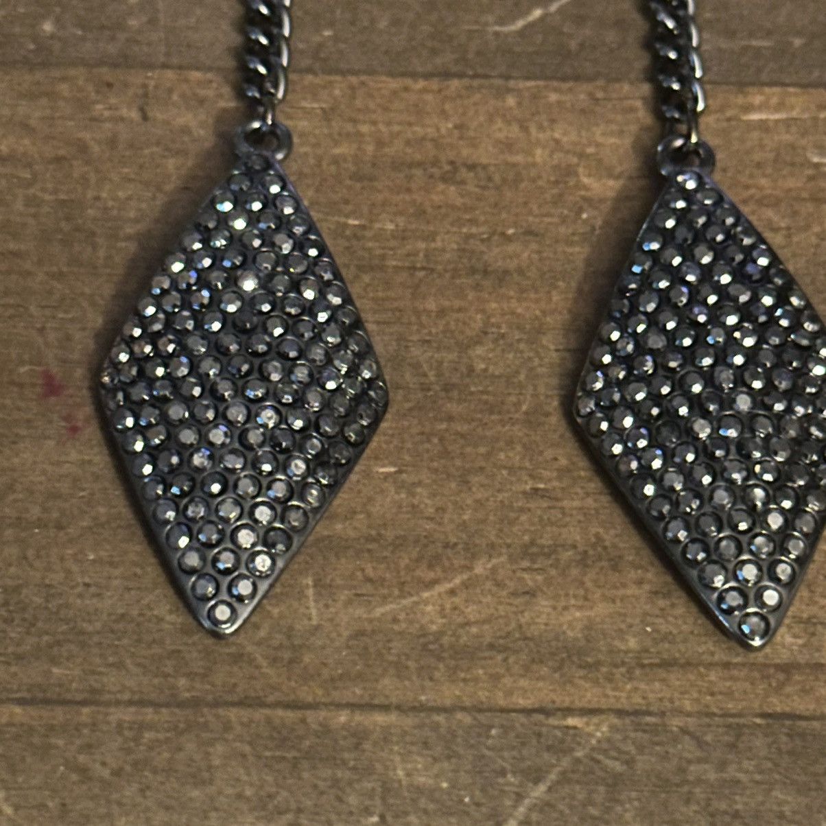 Guess Guess dark silver rhinestone long chain dangle earrings Size ONE SIZE - 5 Thumbnail