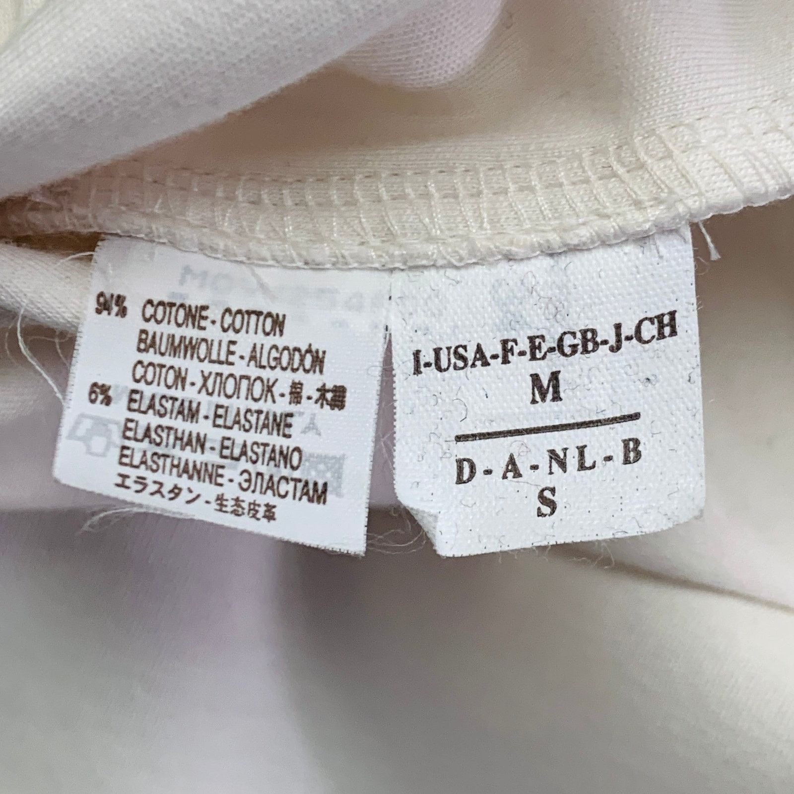 Brunello Cucinelli M Cream Cotton Blend Short Sleeve Peplum Casual Top Size M / US 6-8 / IT 42-44 - 9 Thumbnail